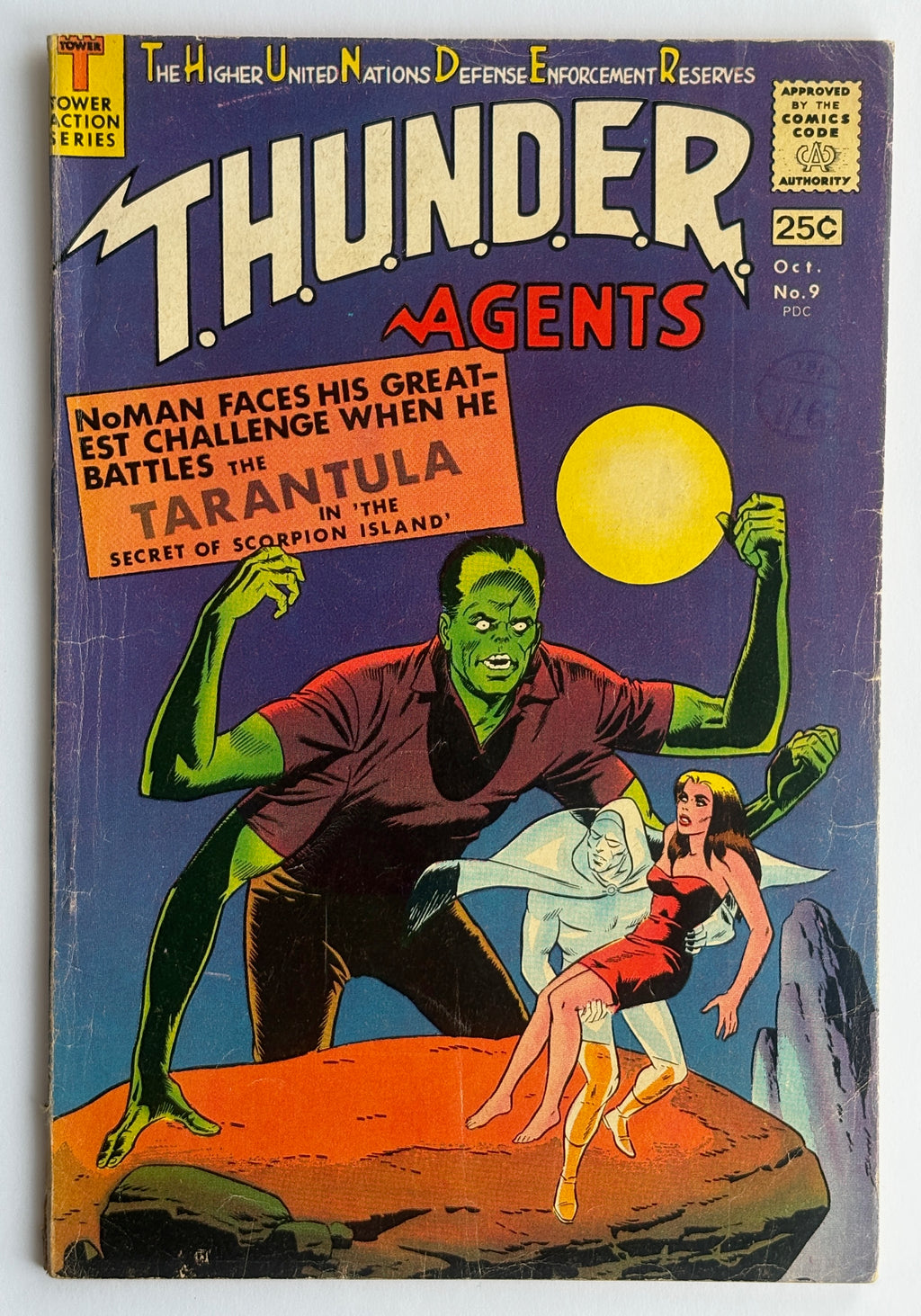 Thunder Agents #9 - Tower Action Series - October 1966 VG- 3.5