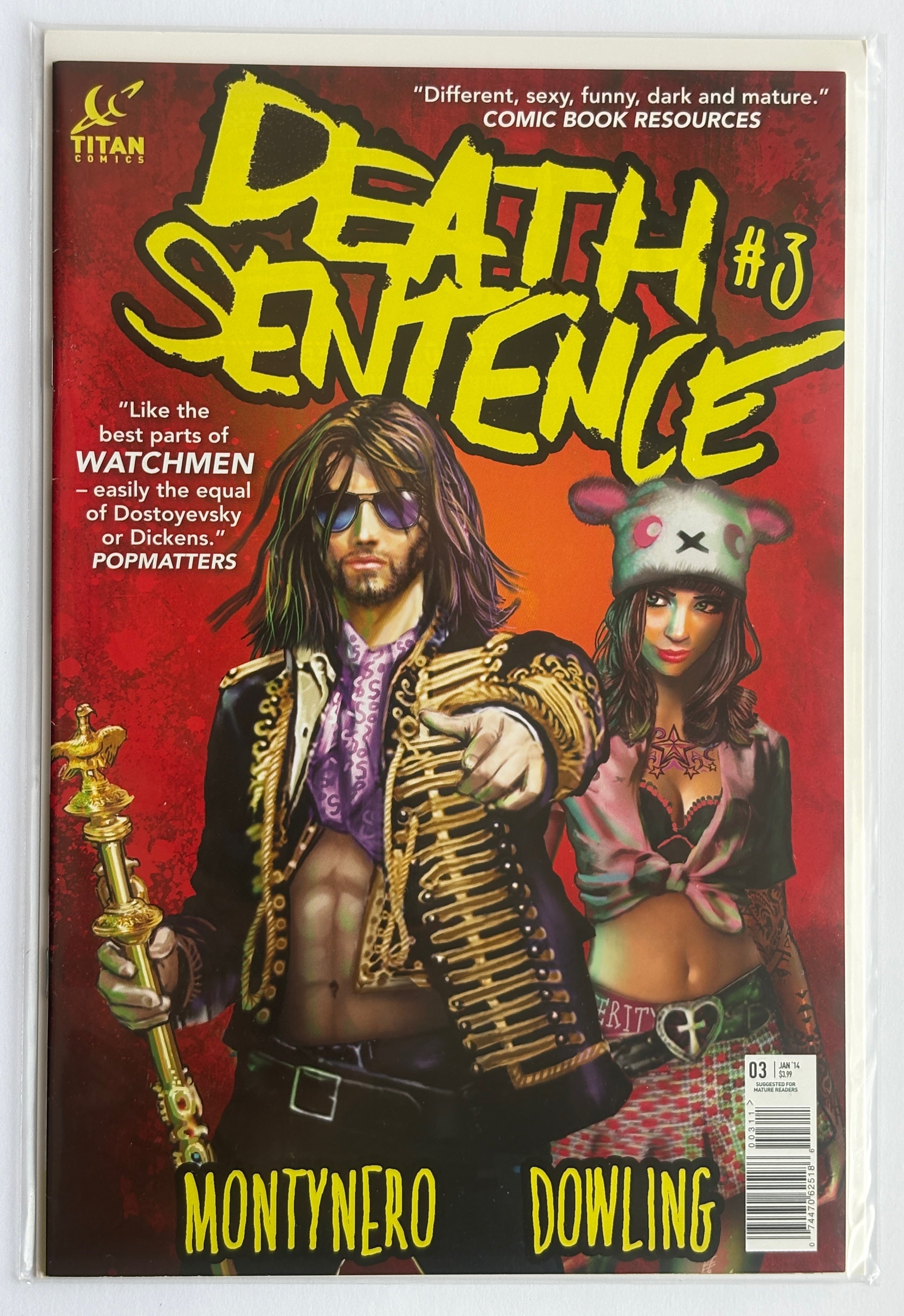 Death Sentence #3 - 1st Printing Titan Comics January 2014 VF- 7.5