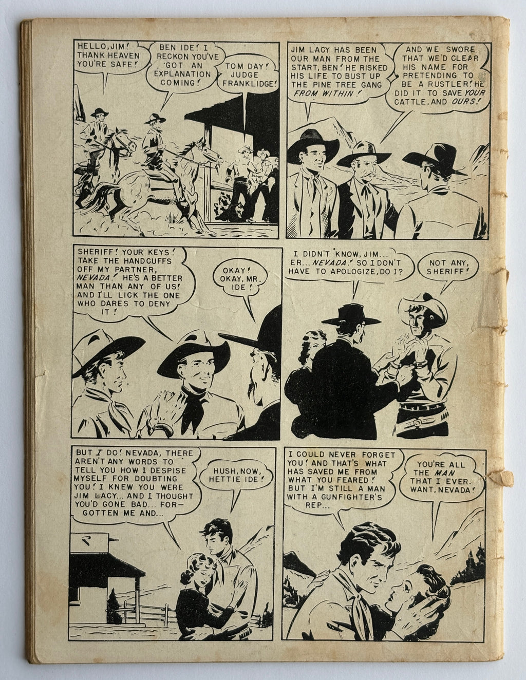 Zane Grey's Nevada #2 - British 6d Edition - World Distributors - 1950's GD 2.0