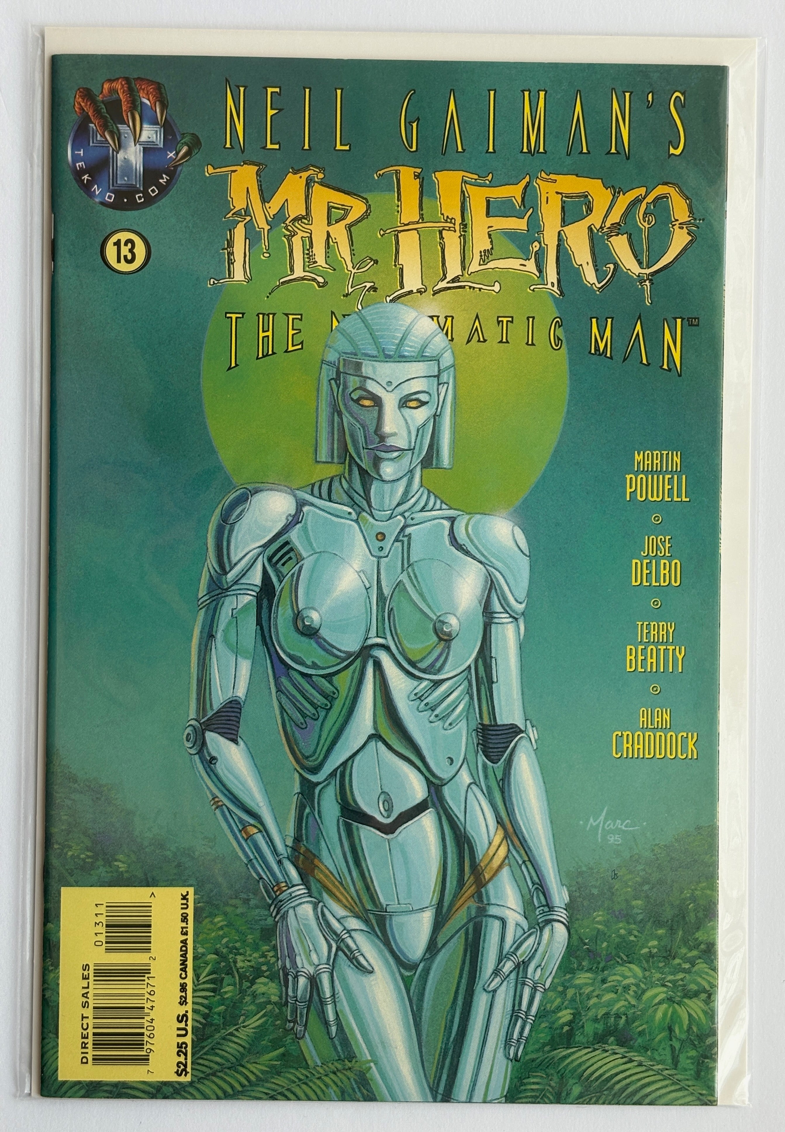 Neil Gaiman's Mr Hero: The Newmatic Man #13 - Tekno Comix January 1996 VF 8.0