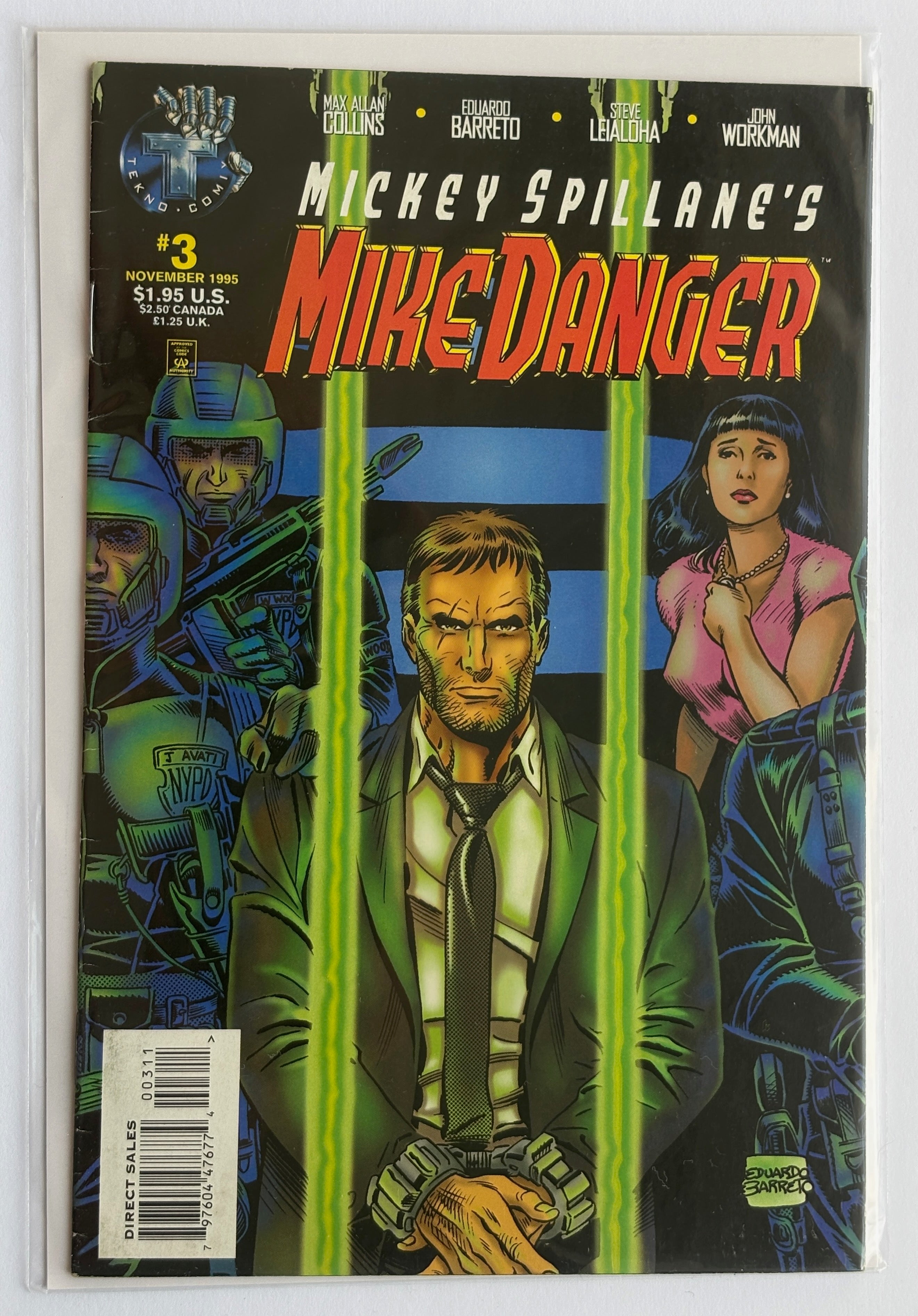 Mickey Spillane's Mike Danger #3 - Tekno Comix November 1995 F/VF 7.0