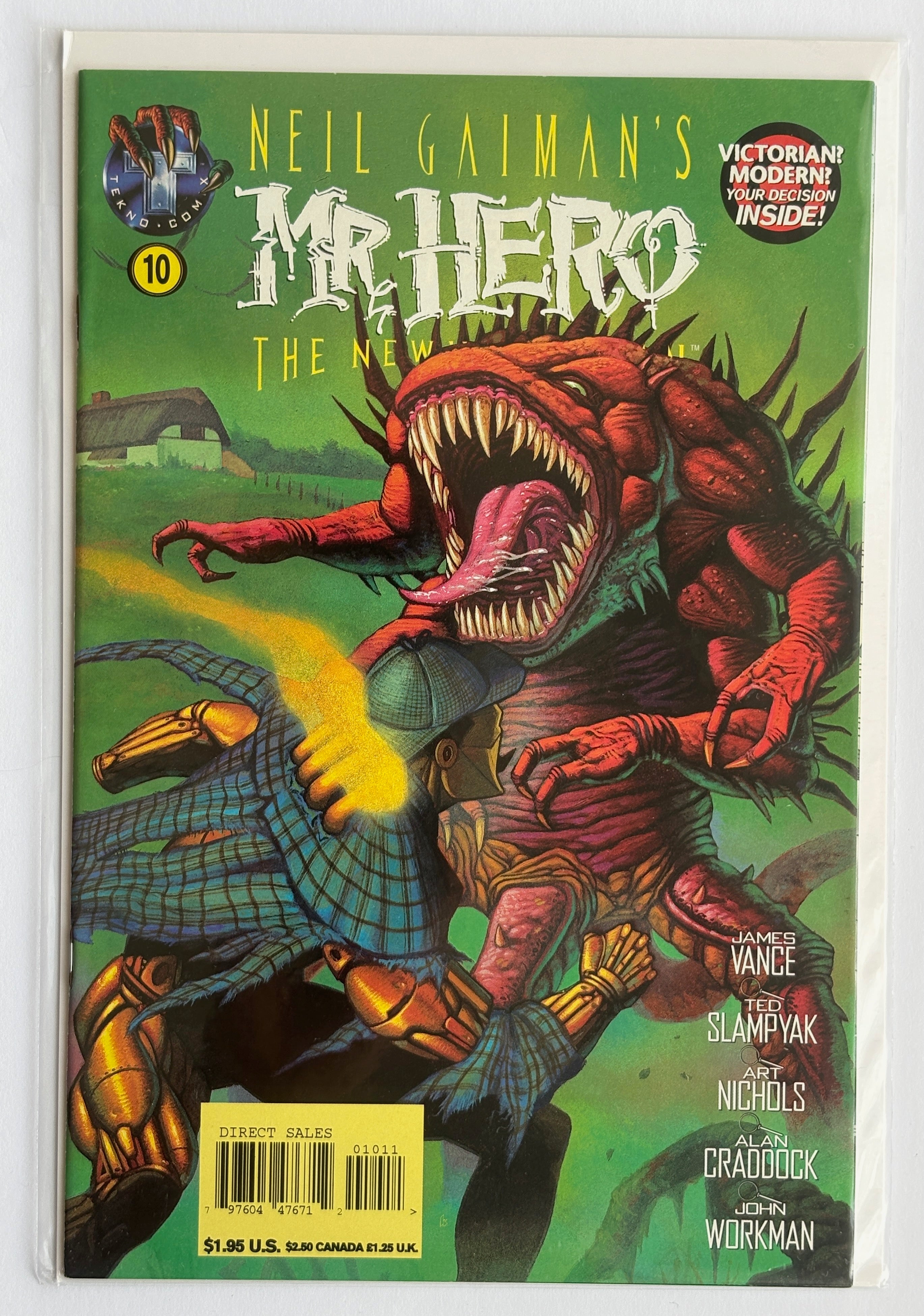 Neil Gaiman's Mr Hero: The Newmatic Man #10 - Tekno Comix December 1995FN 6.0