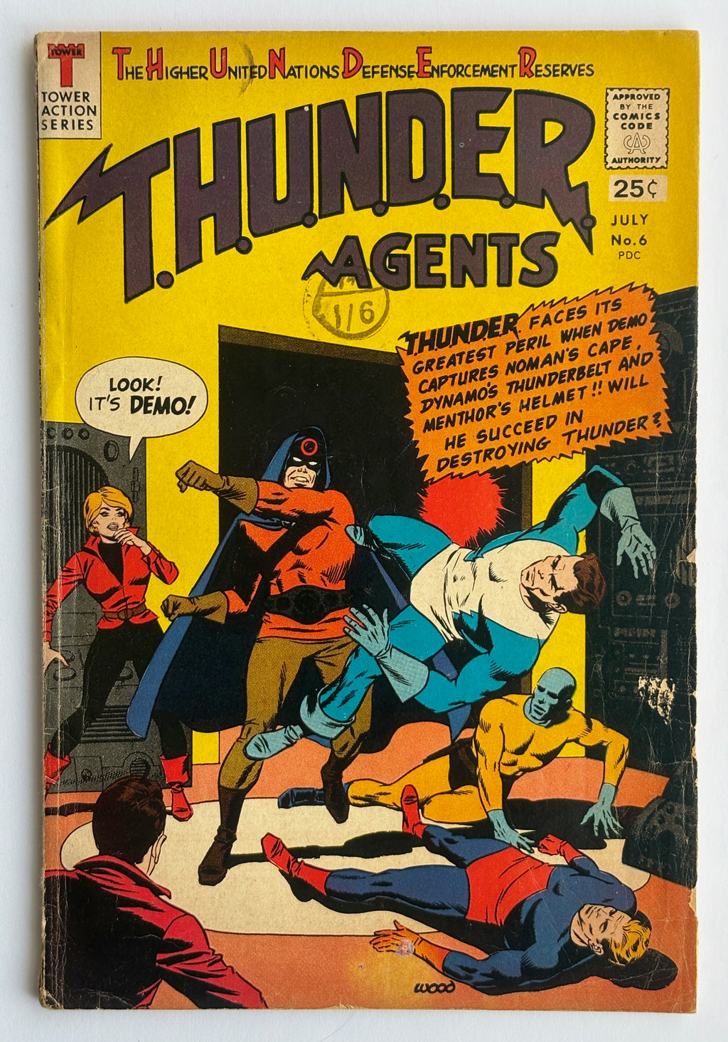 Thunder Agents #6 - Tower Action Series - July 1966 VG/FN 5.0