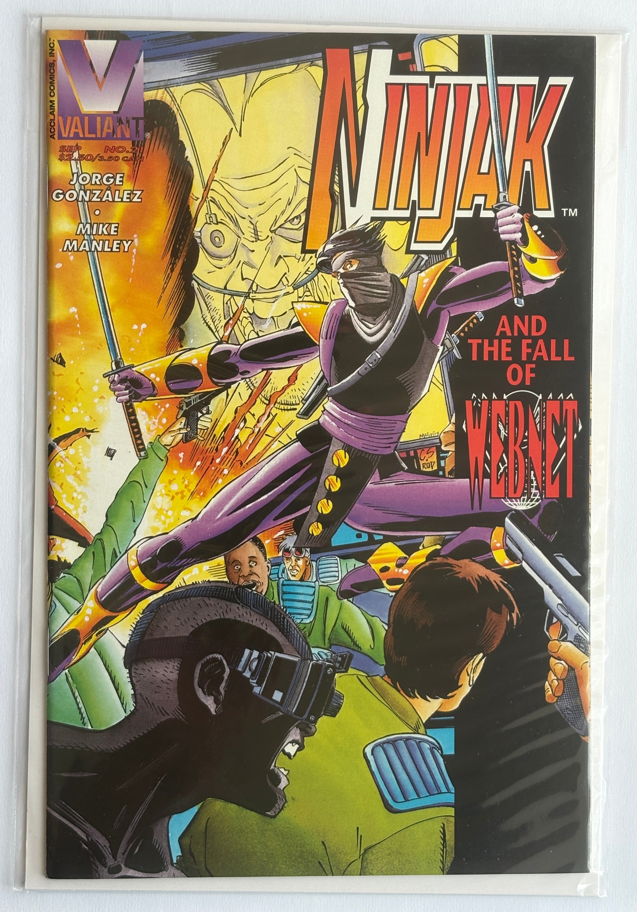Ninjak #21 - 1st Printing - Valiant Comics September 1995 F/VF 7.0
