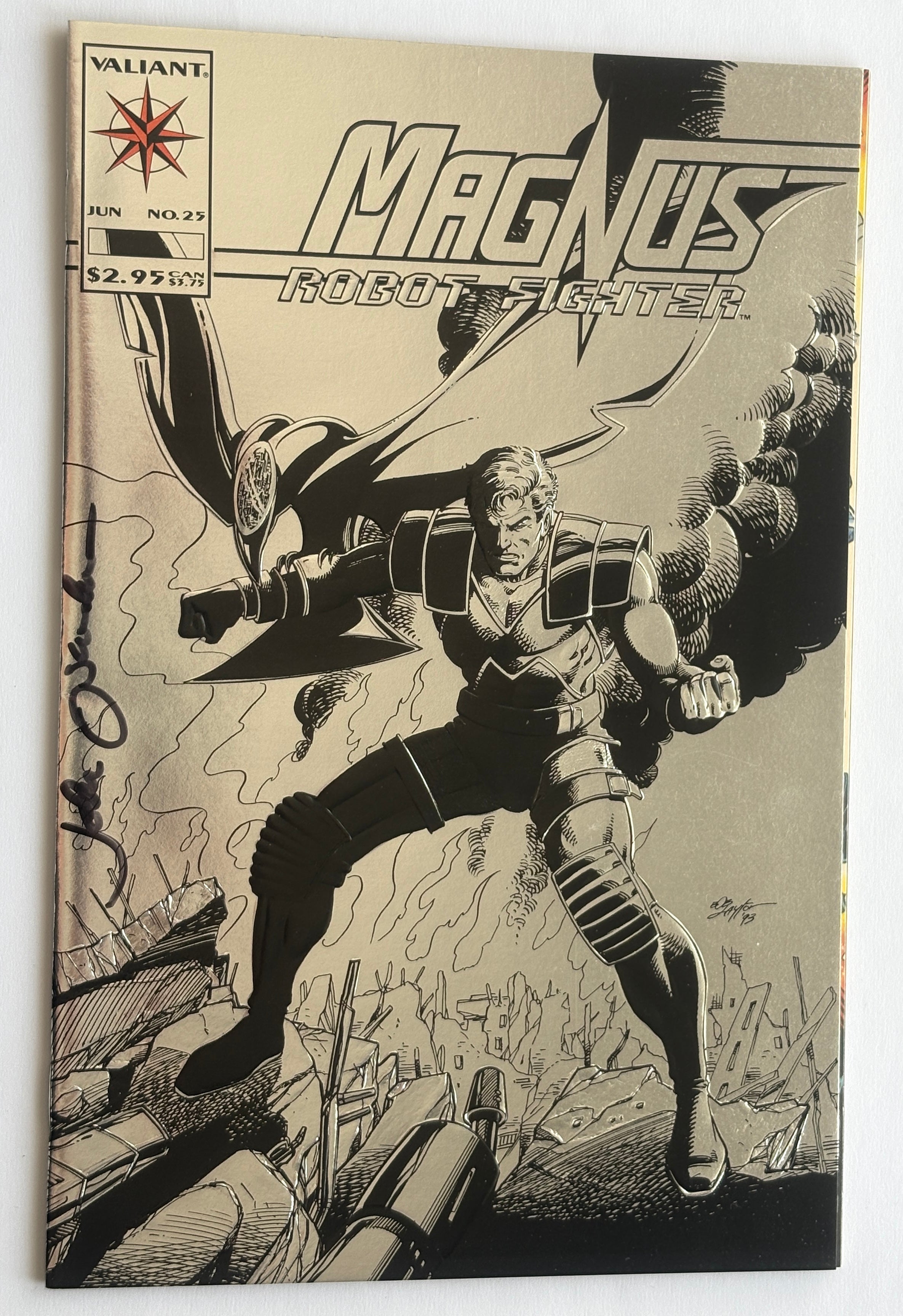 Magnus Robot Fighter #25 - Signed by John Ostrander - June 1993 VF 8.0