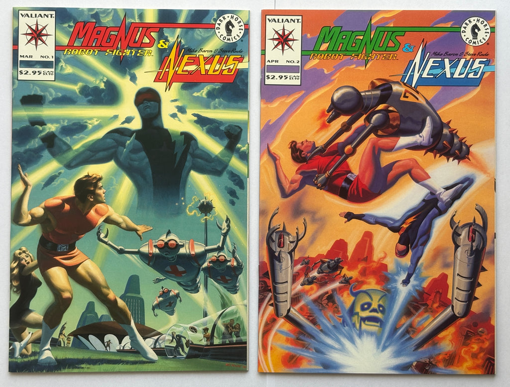 Magnus Robot Fighter & Nexus #1 & 2 Set Valiant Dark Horse Comics 1993 VF/NM 9.0