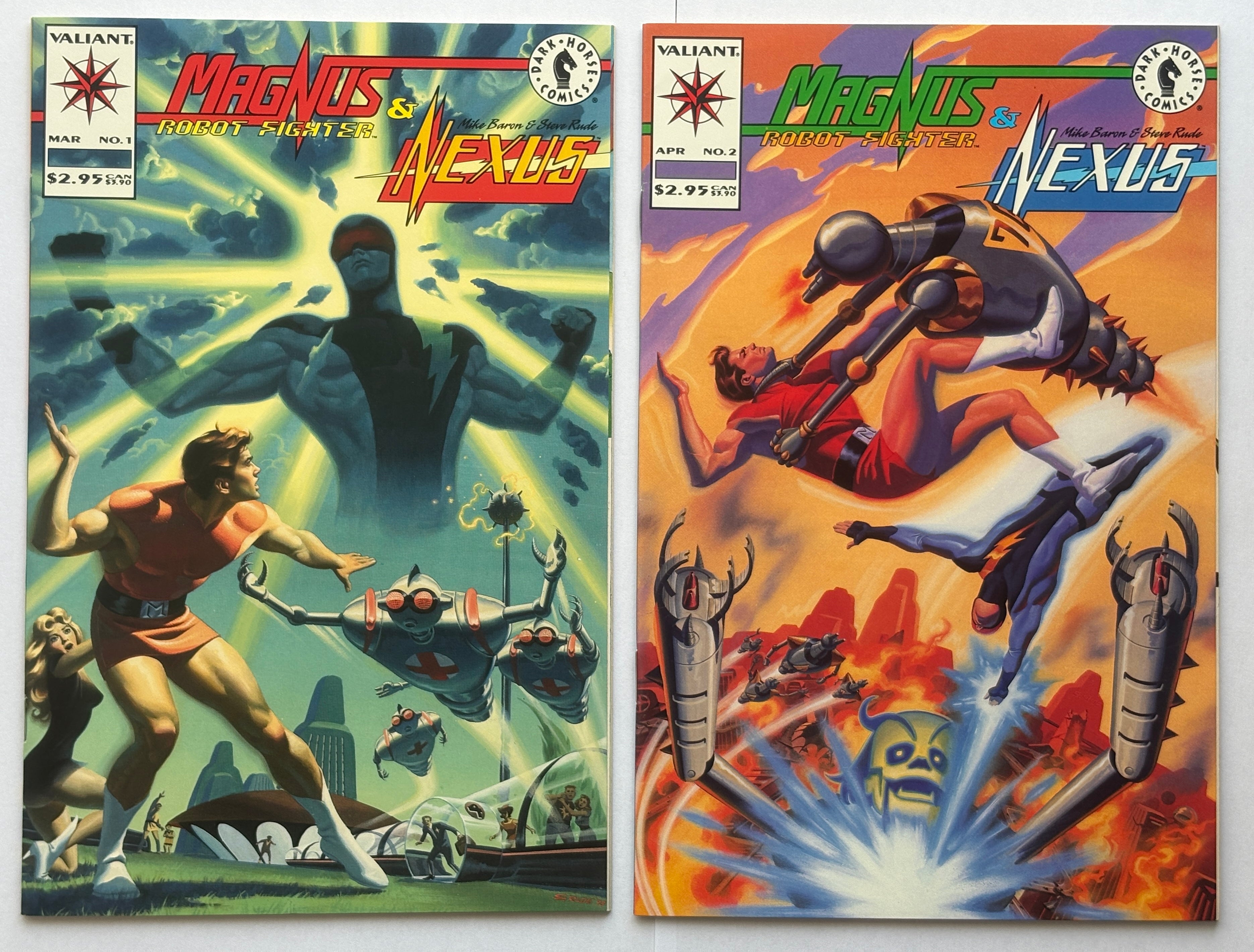 Magnus Robot Fighter & Nexus #1 & 2 Set Valiant Dark Horse Comics 1993 VF/NM 9.0