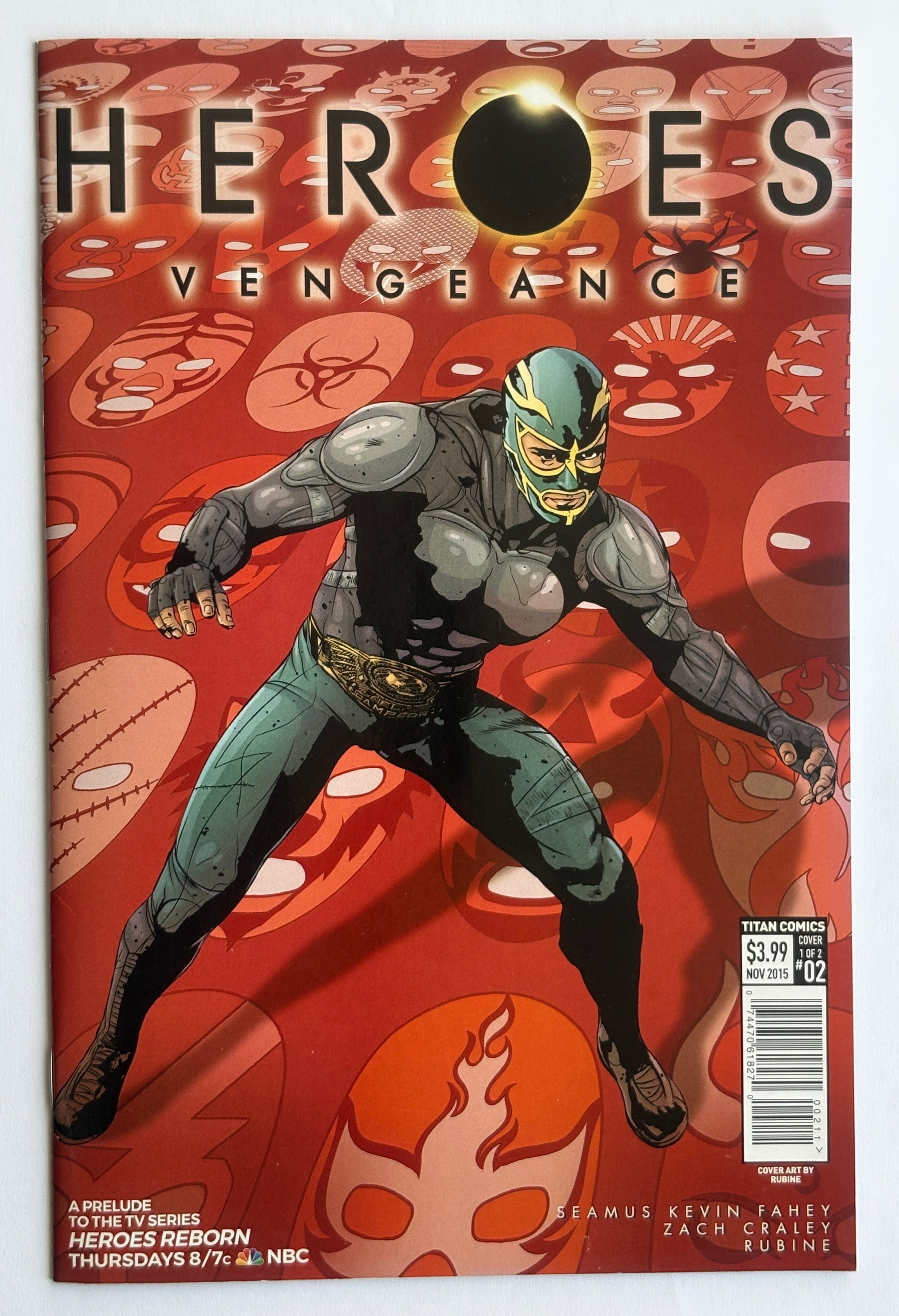 Heroes Vengeance #2 - 1st Printing Titan Comics November 2015 VF/NM 9.0