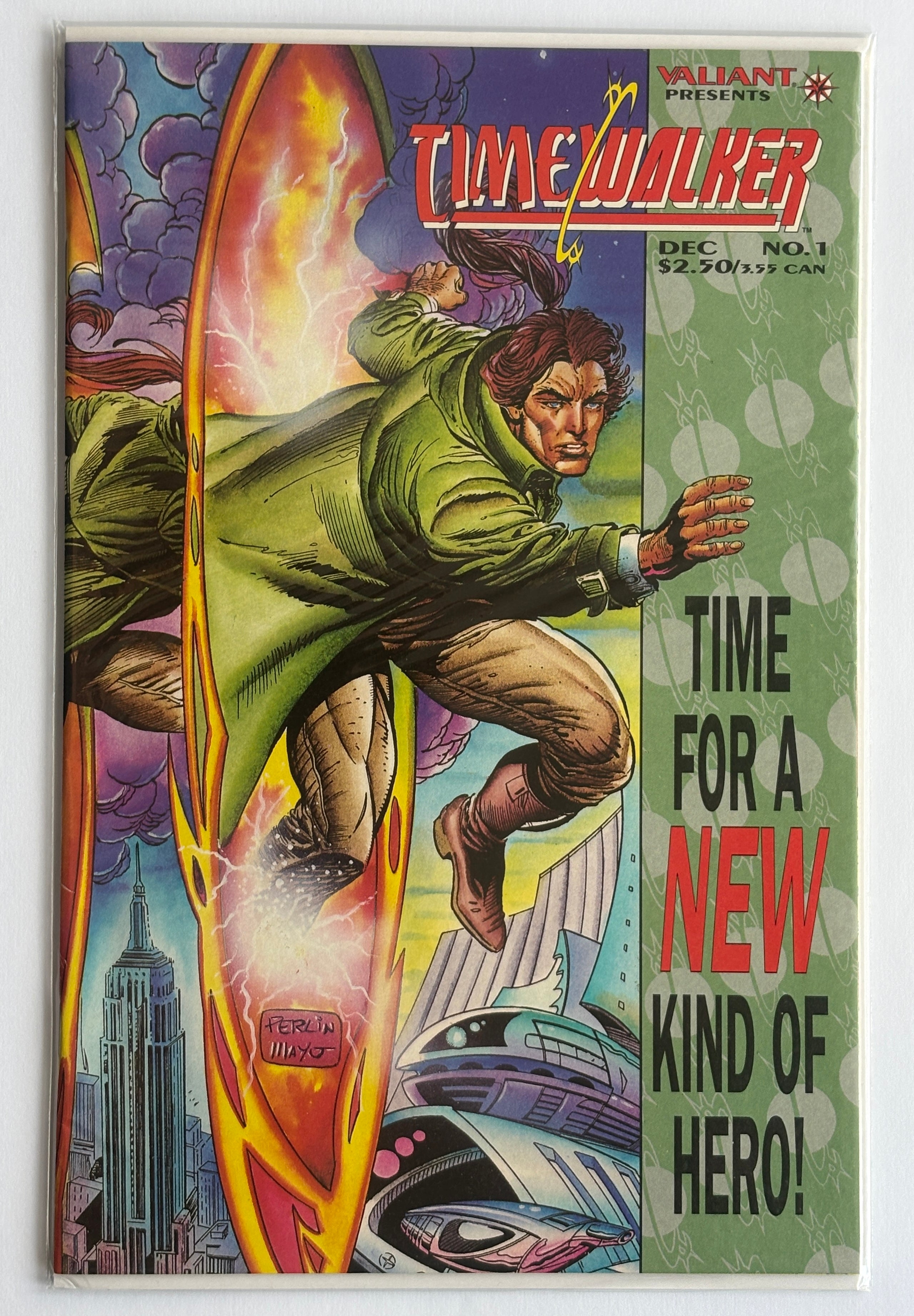 Timewalker #1 - 1st Printing - Don Perlin - Valiant Comics January 1994 VF 8.0