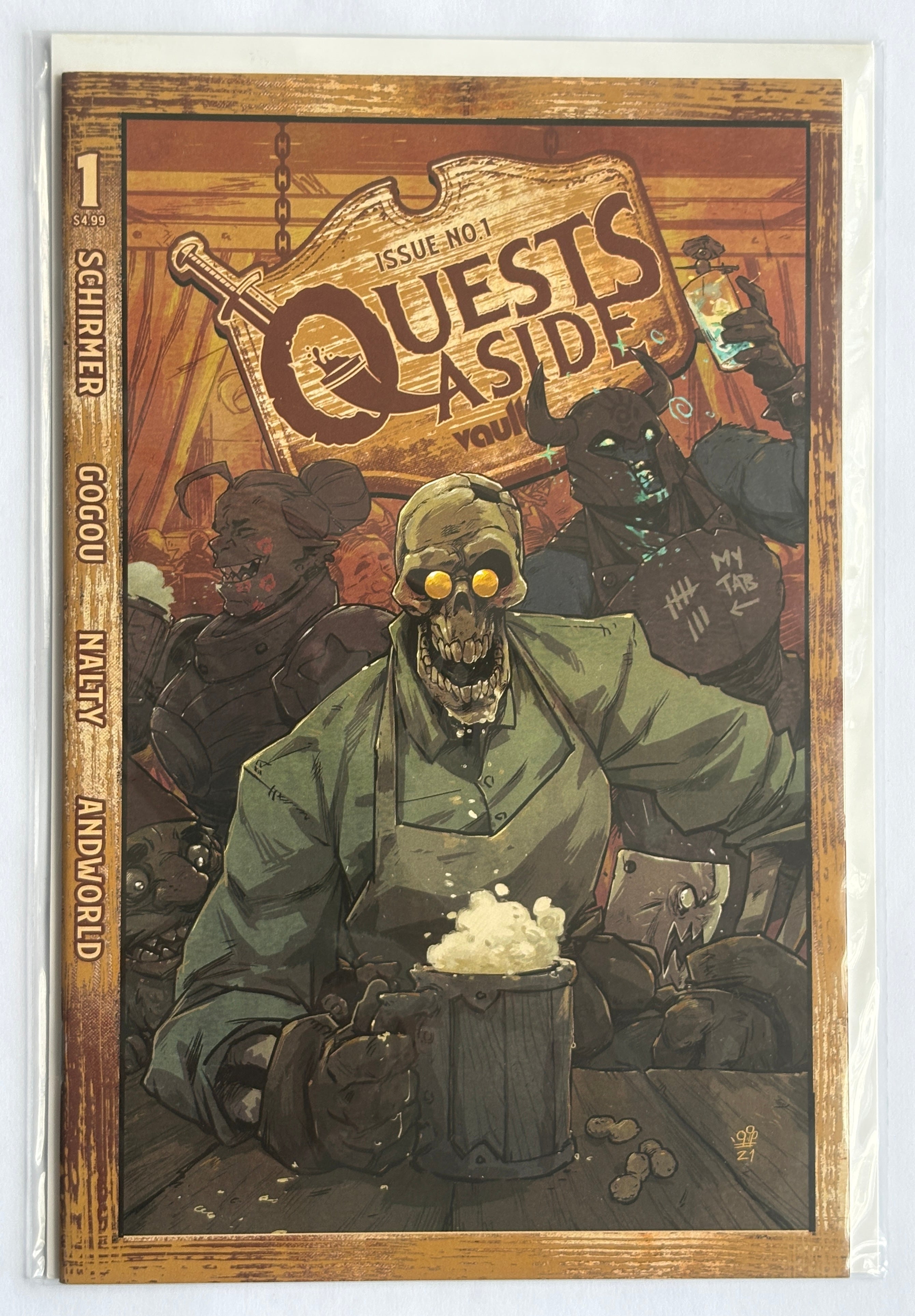 Quests Aside #1 - 1st Printing Michael Dialynas Variant Vault May 2022 NM 9.4