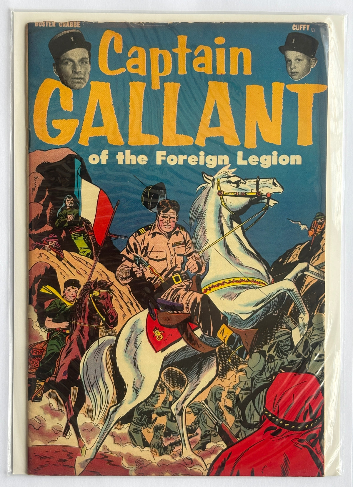 Captain Gallant of the Foreign Legion #1 - Buster Crabbe - US Pictorial 1955 FN+ 6.5