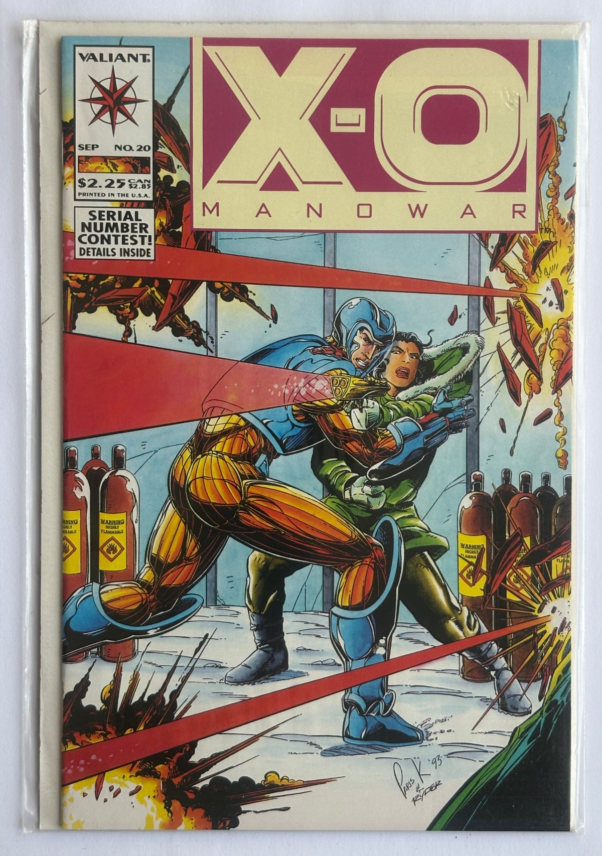X-O Manowar #20 - Valiant Comics September 1993 VF- 7.5