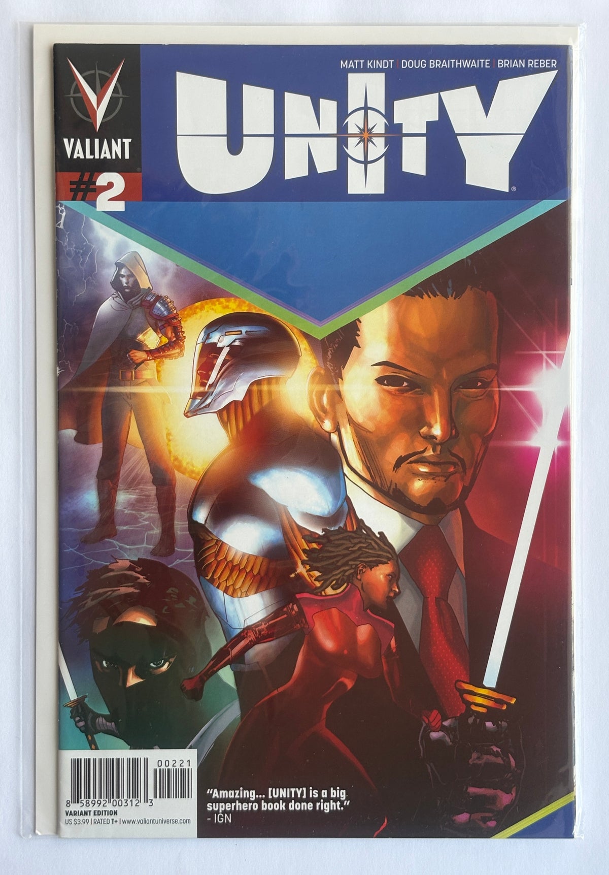 Unity #2 - 1st Printing - Cover B Valiant Comics December 2013 VF 8.0