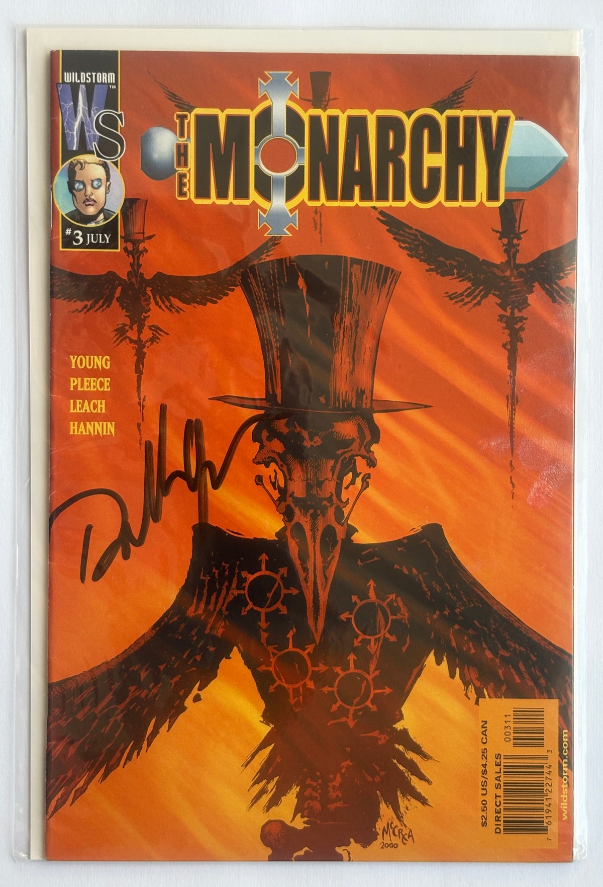 The Monarchy #3 - Signed by Dosella Young - Wildstorm July 2001 FN 6.0