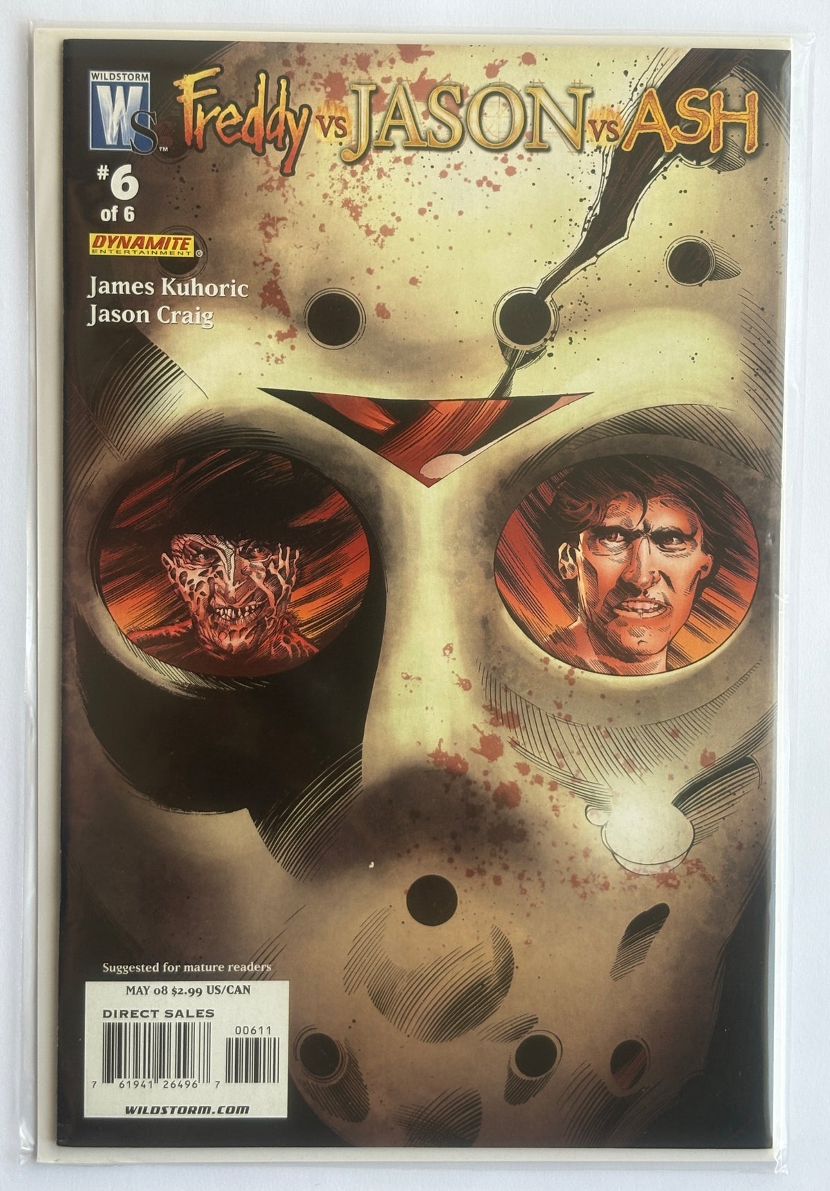 Freddy vs Jason vs Ash (of Army of Darkness) #1 to 6 Set Wildstorm 2008 VF 8.0