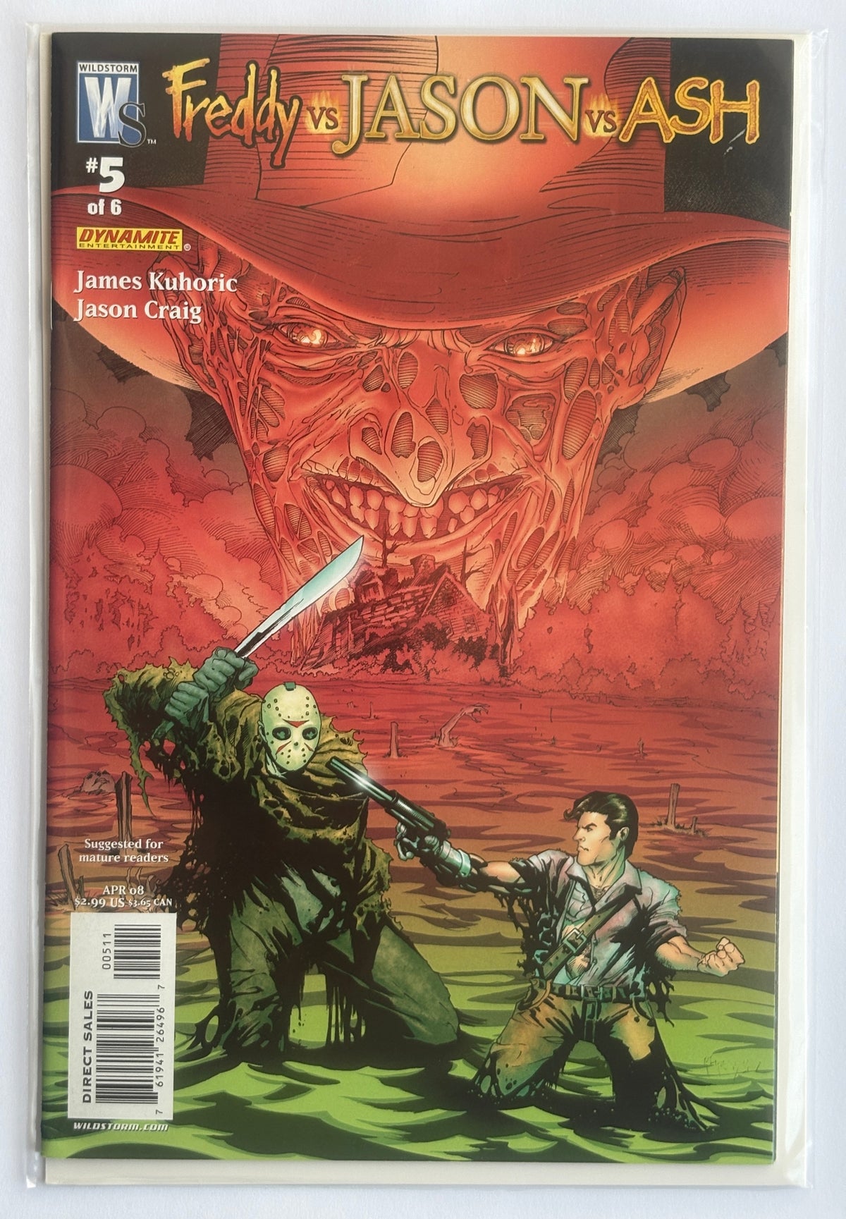 Freddy vs Jason vs Ash (of Army of Darkness) #1 to 6 Set Wildstorm 2008 VF 8.0