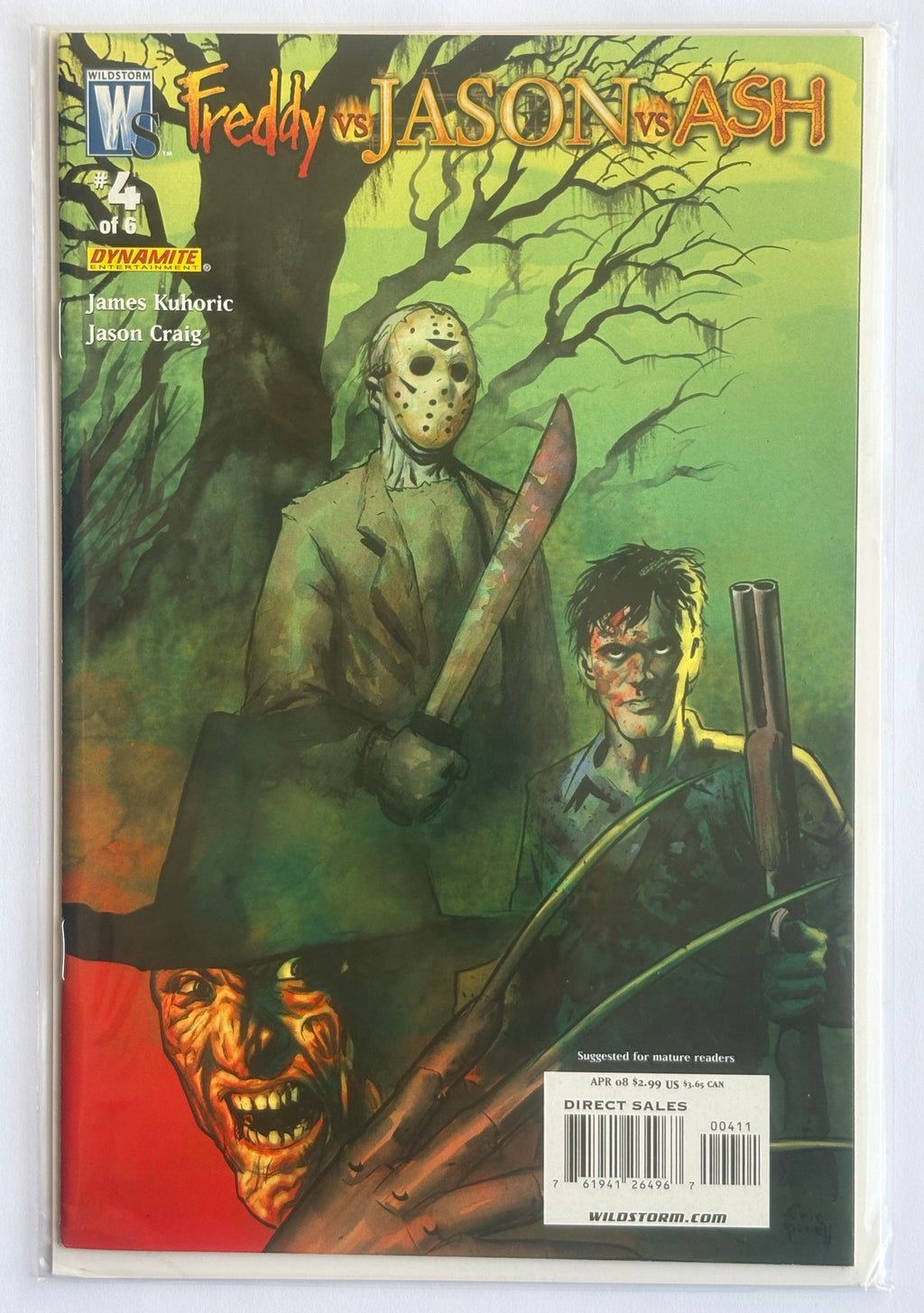 Freddy vs Jason vs Ash (of Army of Darkness) #1 to 6 Set Wildstorm 2008 VF 8.0
