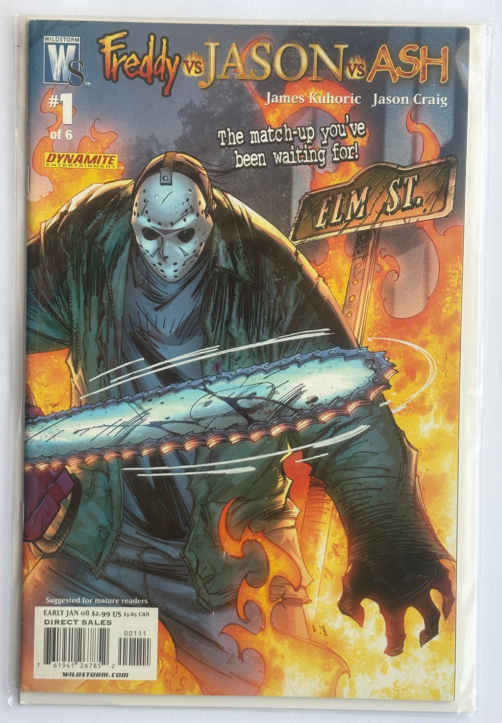 Freddy vs Jason vs Ash (of Army of Darkness) #1 to 6 Set Wildstorm 2008 VF 8.0