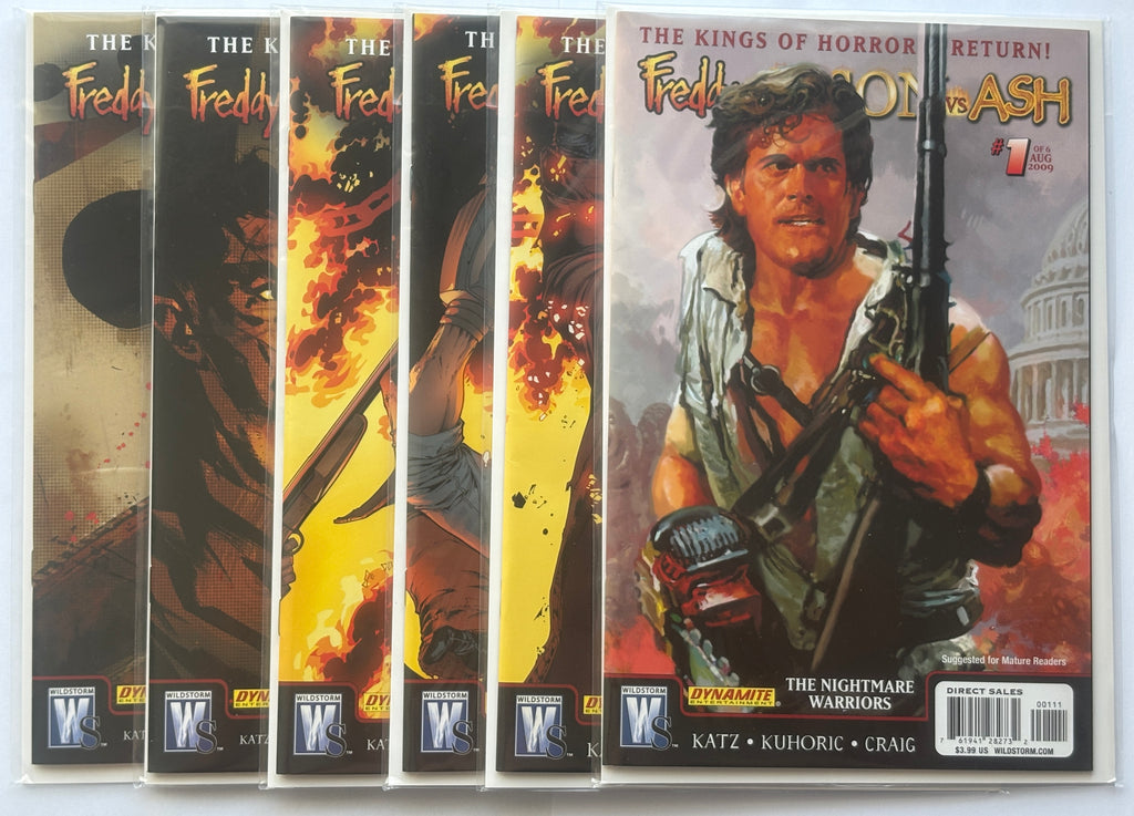 Freddy vs Jason vs Ash #1 to 6 Complete Set The Nightmare Warriors - Wildstorm 2009 NM- 9.2