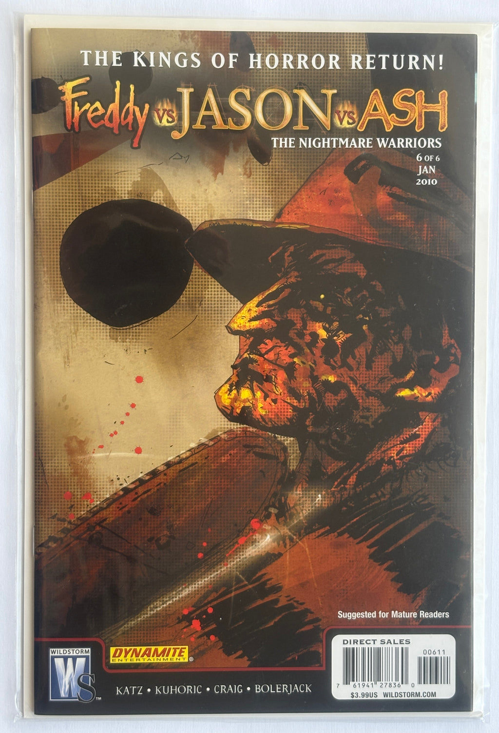 Freddy vs Jason vs Ash #1 to 6 Complete Set The Nightmare Warriors - Wildstorm 2009 NM- 9.2