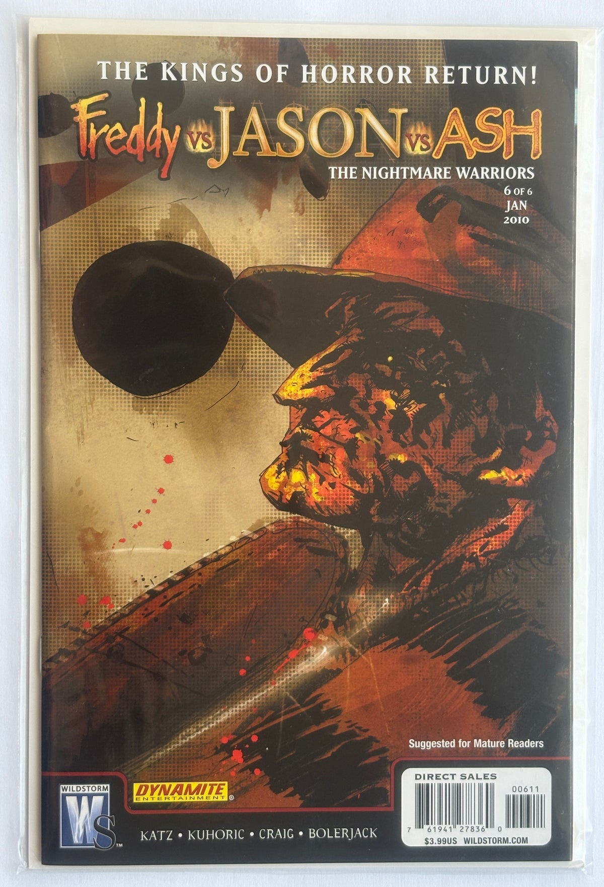 Freddy vs Jason vs Ash #1 to 6 Complete Set The Nightmare Warriors - Wildstorm 2009 NM- 9.2