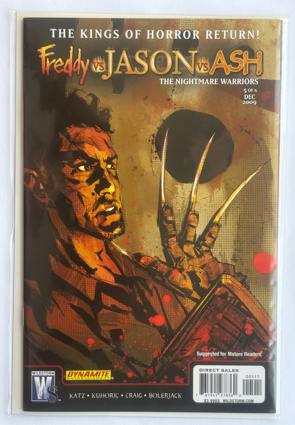 Freddy vs Jason vs Ash #1 to 6 Complete Set The Nightmare Warriors - Wildstorm 2009 NM- 9.2