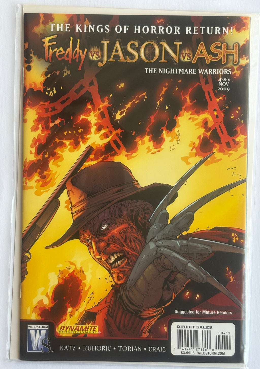 Freddy vs Jason vs Ash #1 to 6 Complete Set The Nightmare Warriors - Wildstorm 2009 NM- 9.2