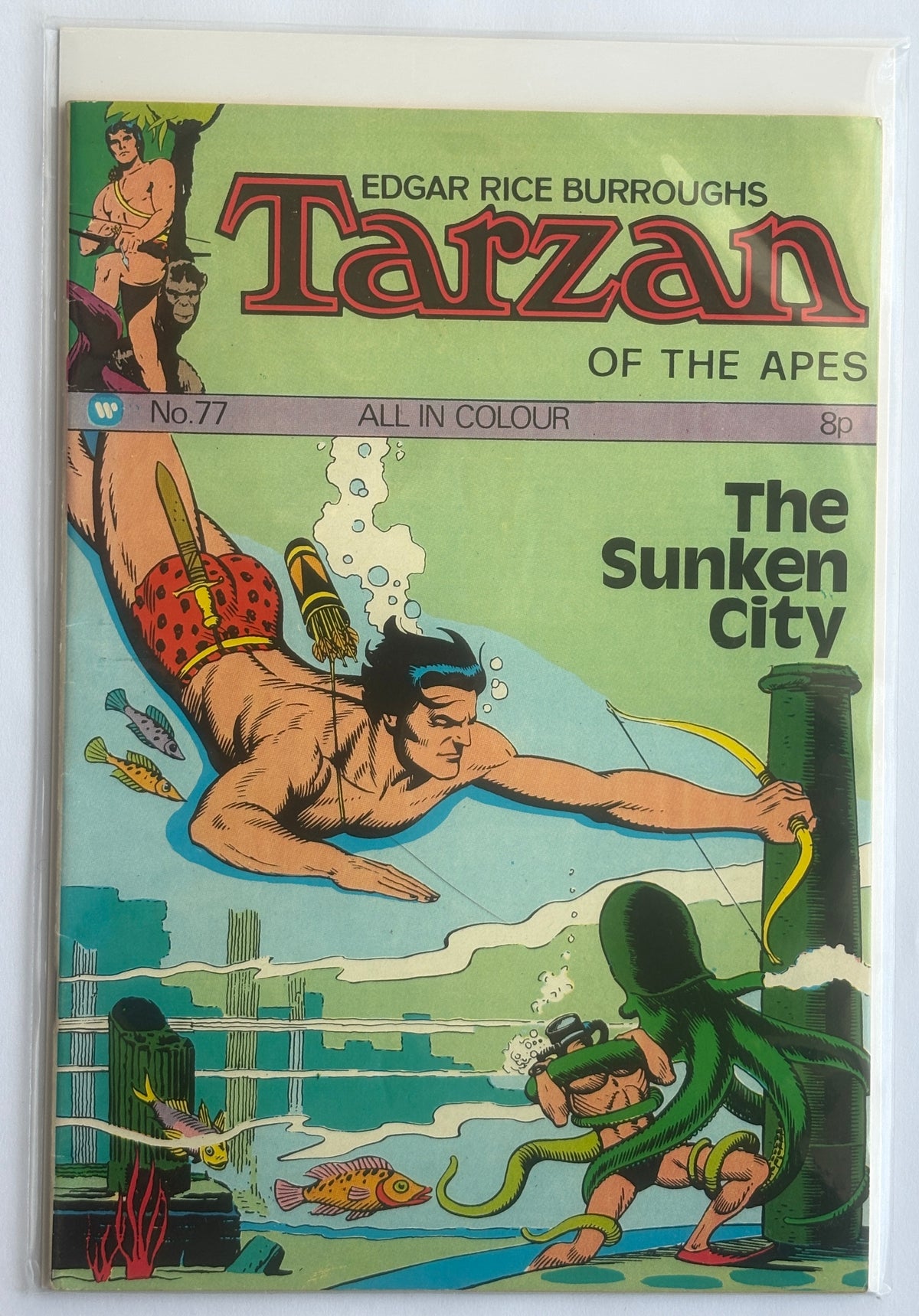 Edgar Rice Burroughs Tarzan of the Apes #77 - Top Sellers 1974 F/VF 7.0