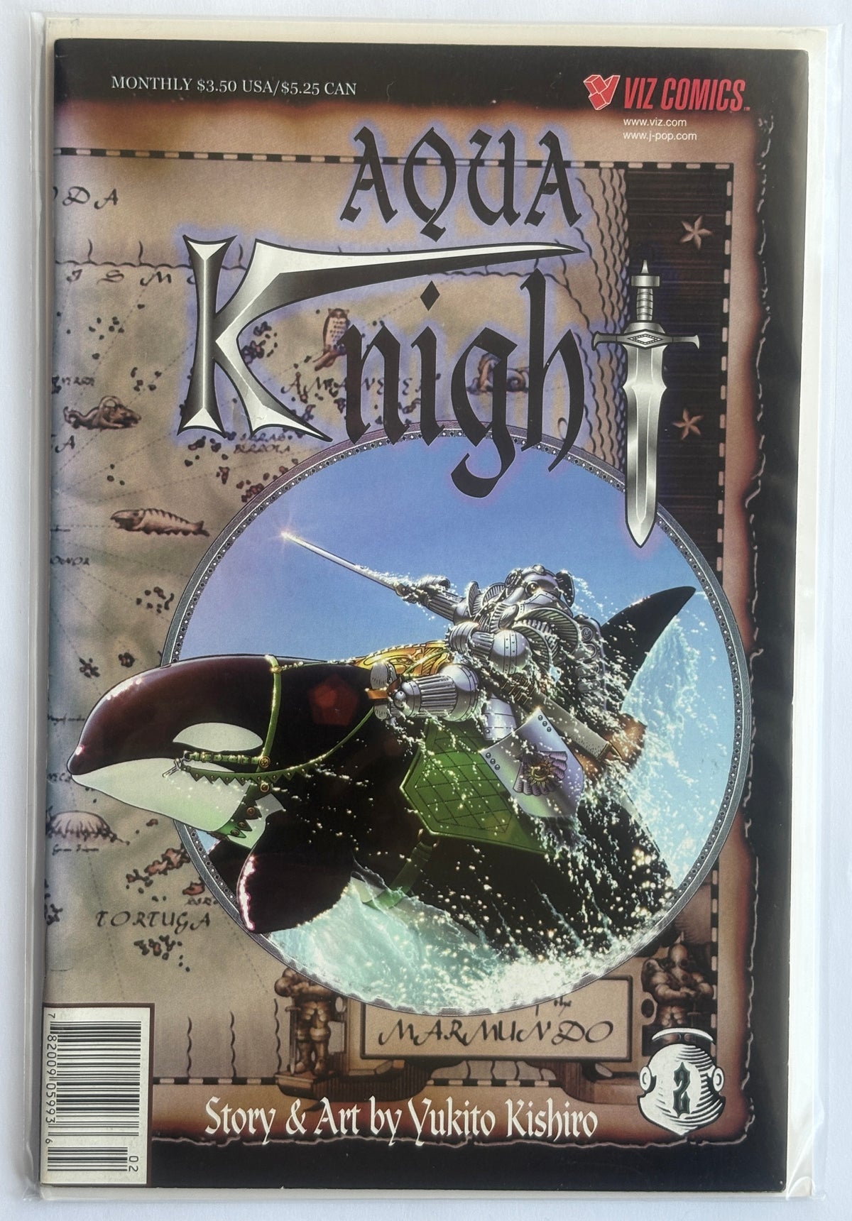 Aqua Knight #2 - Viz Comics 2000 FN 6.0