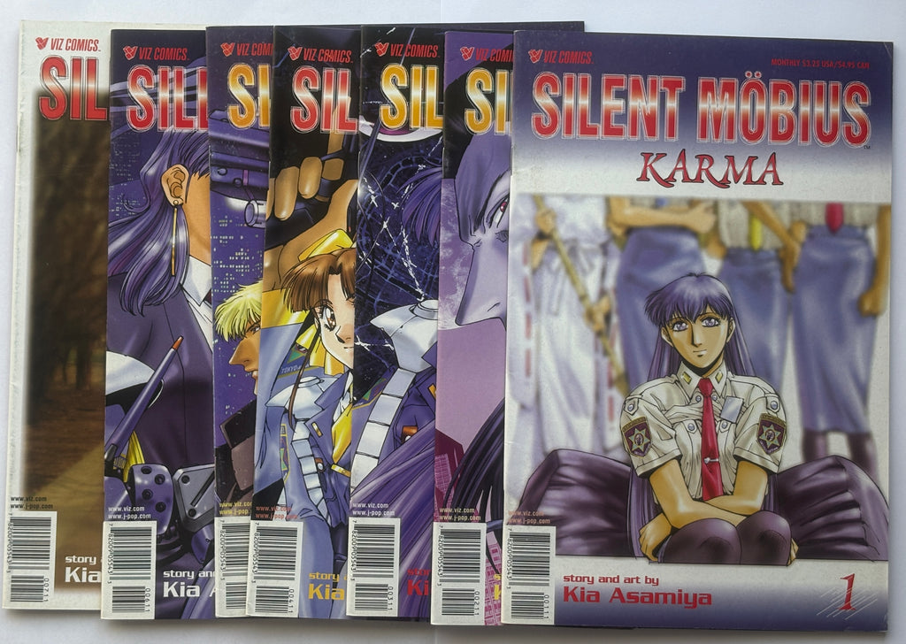 Silent Mobius: Karma #1 to 7 Set of 7 Issues Viz Comics 1995 VF 8.0