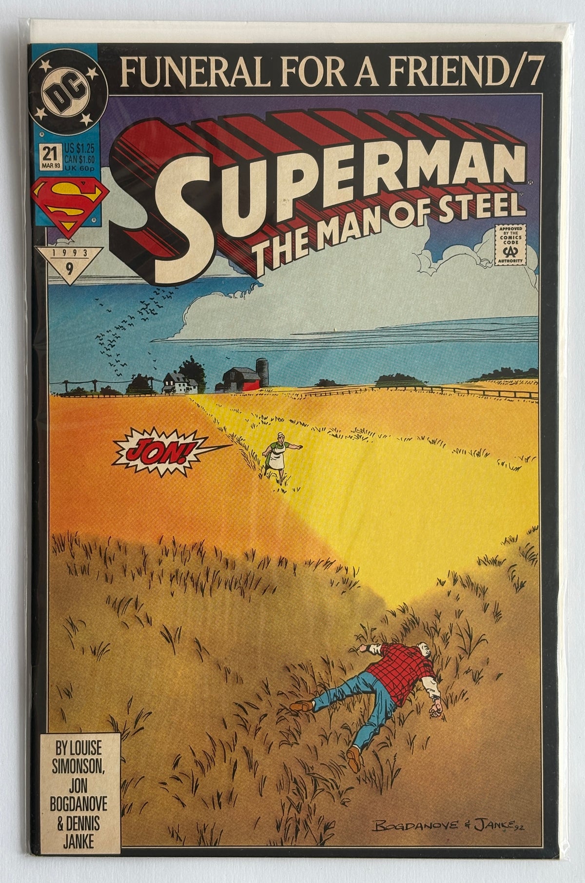 Superman The Man of Steel #21 - Funeral for a Friend #7 March 1993 F/VF 7.0