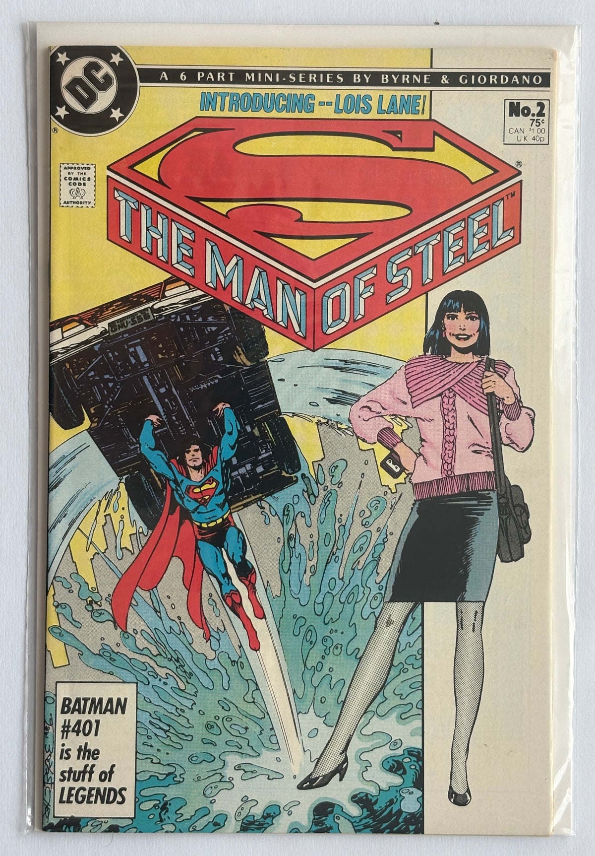 Man of Steel #2 - of 6 Part Mini-Series - DC Comics 1986 VF- 7.5