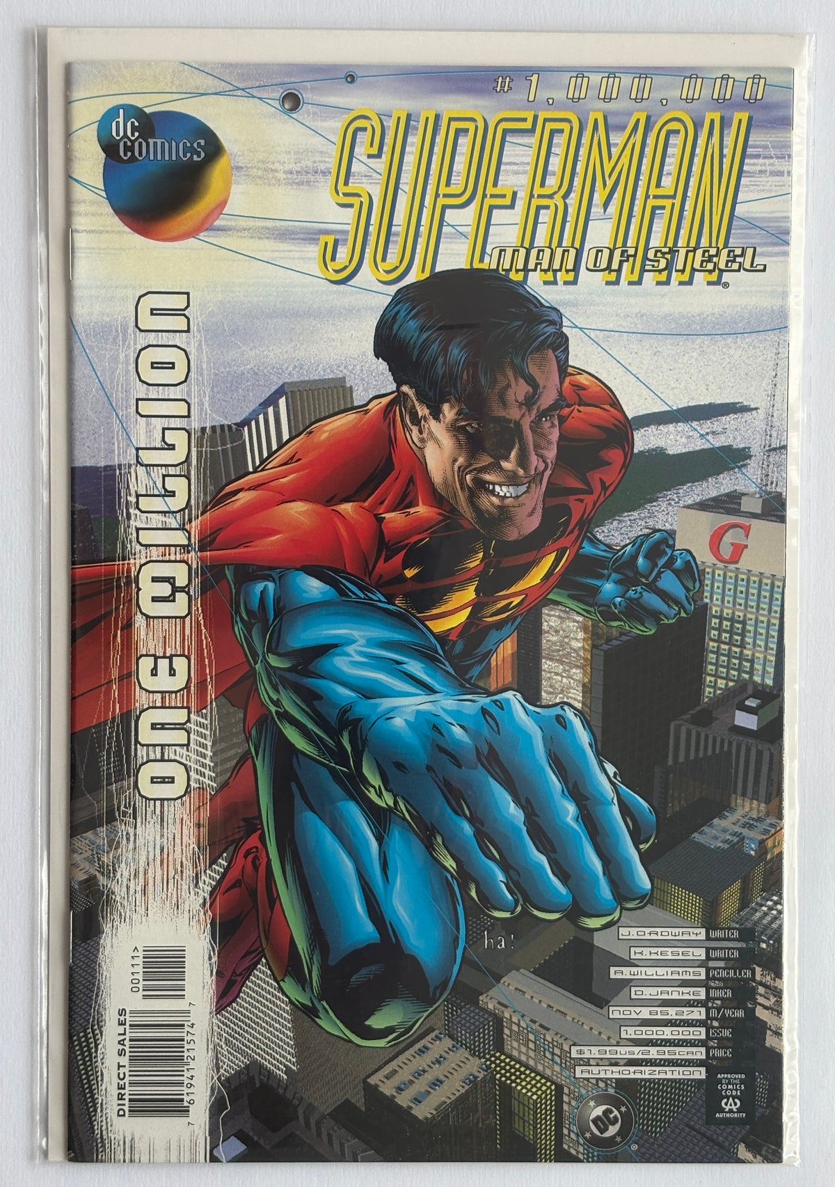Superman The Man of Steel #1000000 1st Printing DC Comics November 1998 VF 8.0