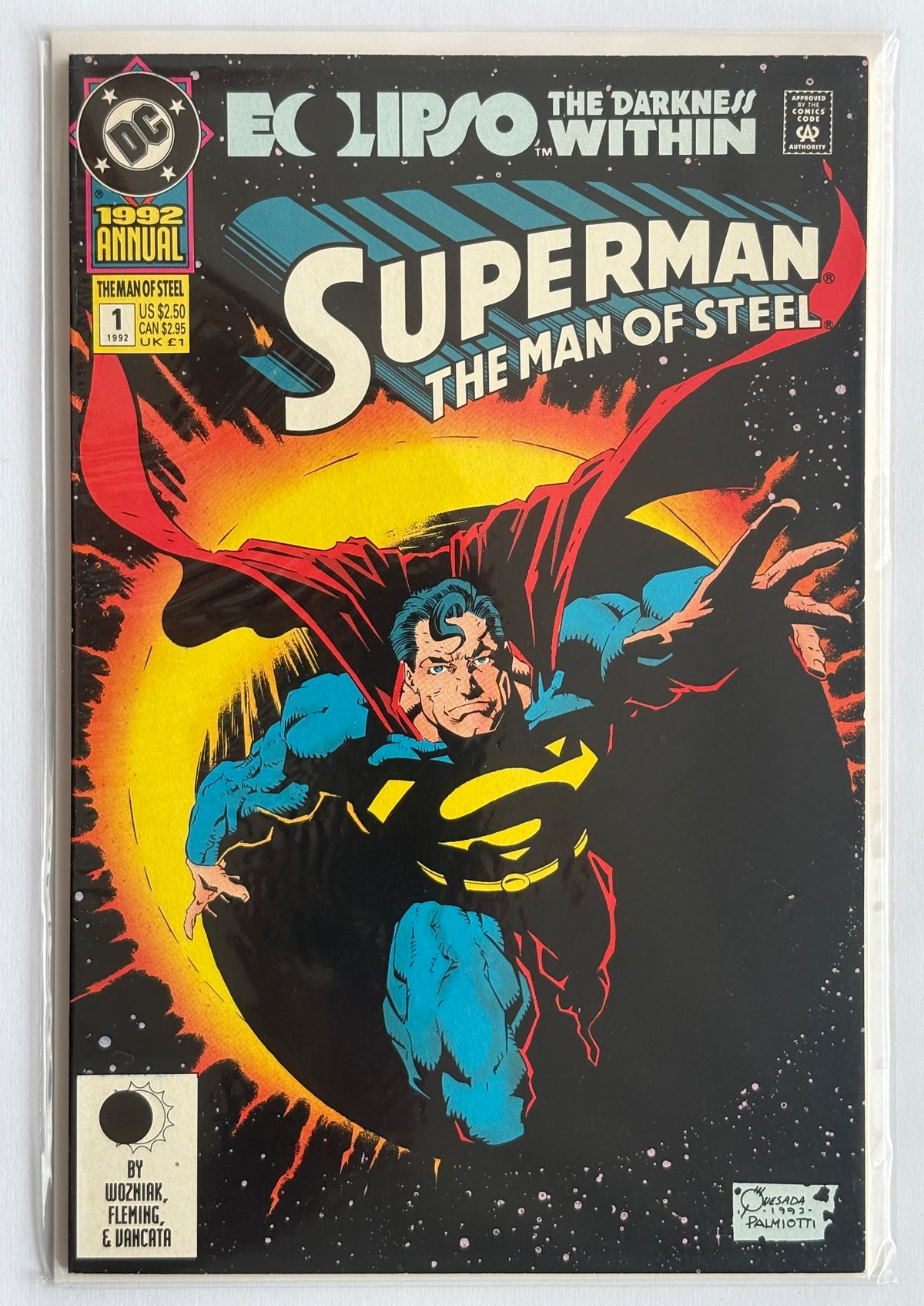 Superman the Man of Steel Annual #1 - DC Comics 1992 VF+ 8.5