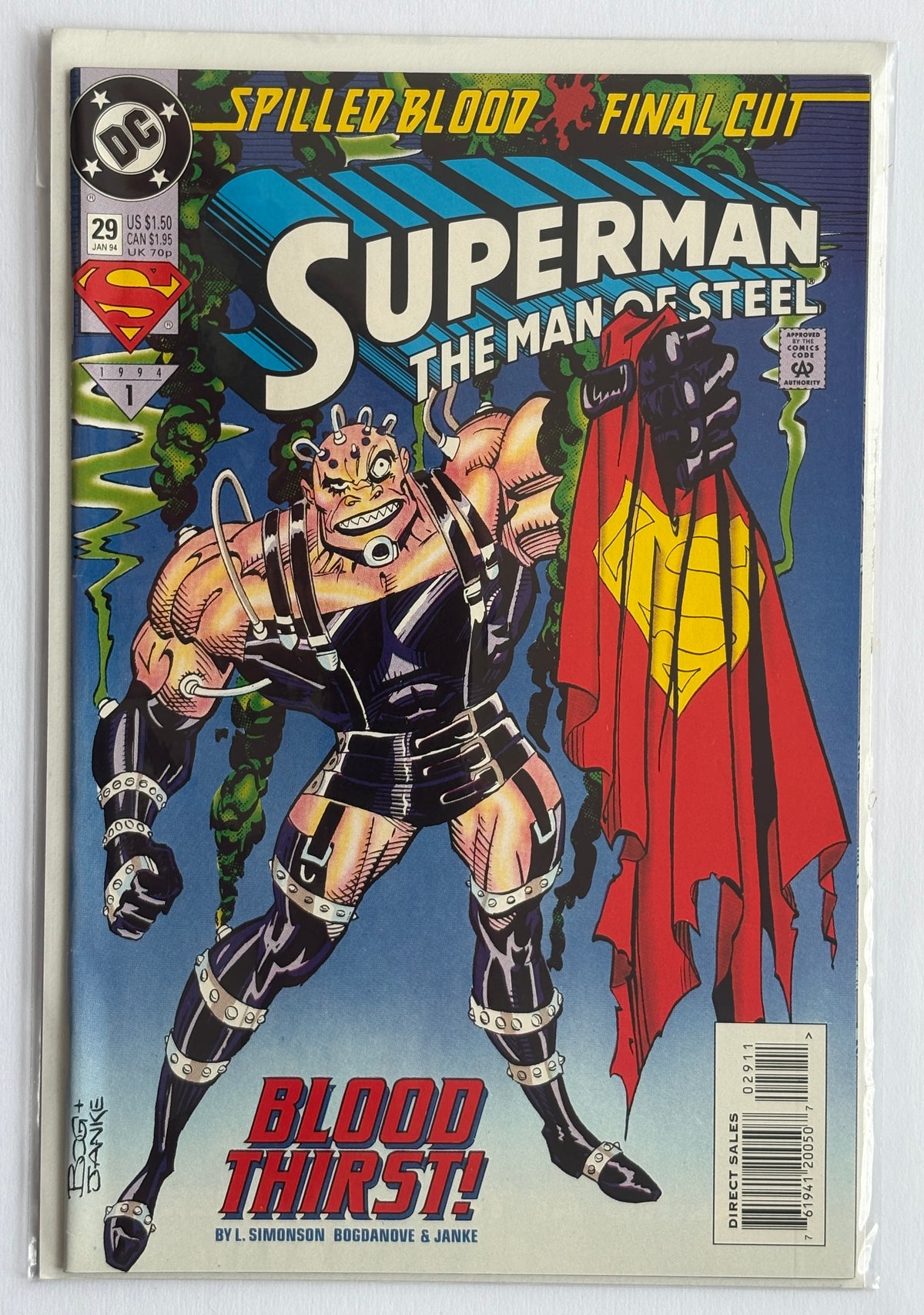 Superman The Man of Steel #29 - 1st Printing - DC Comics January 1994 VF- 7.5