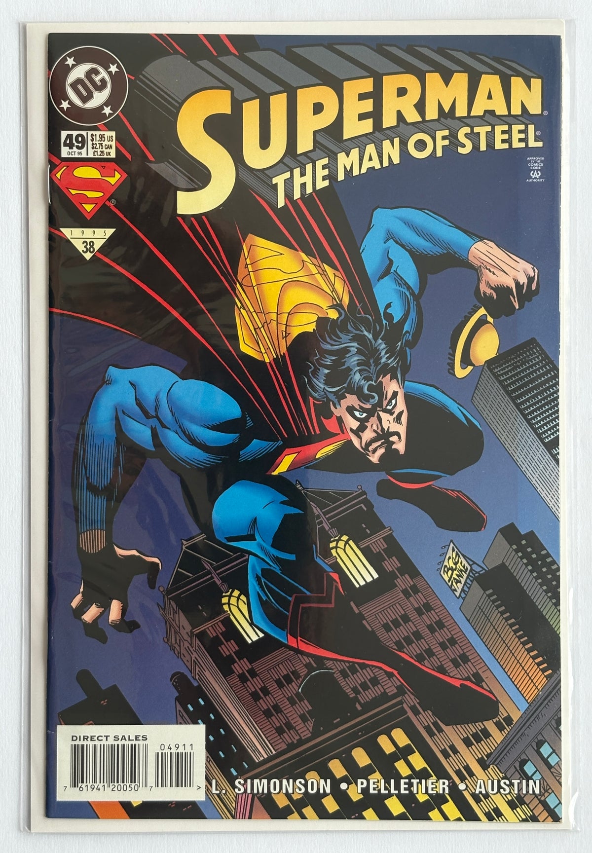 Superman The Man of Steel #49 - 1st Printing DC Comics October 1995 F/VF 7.0