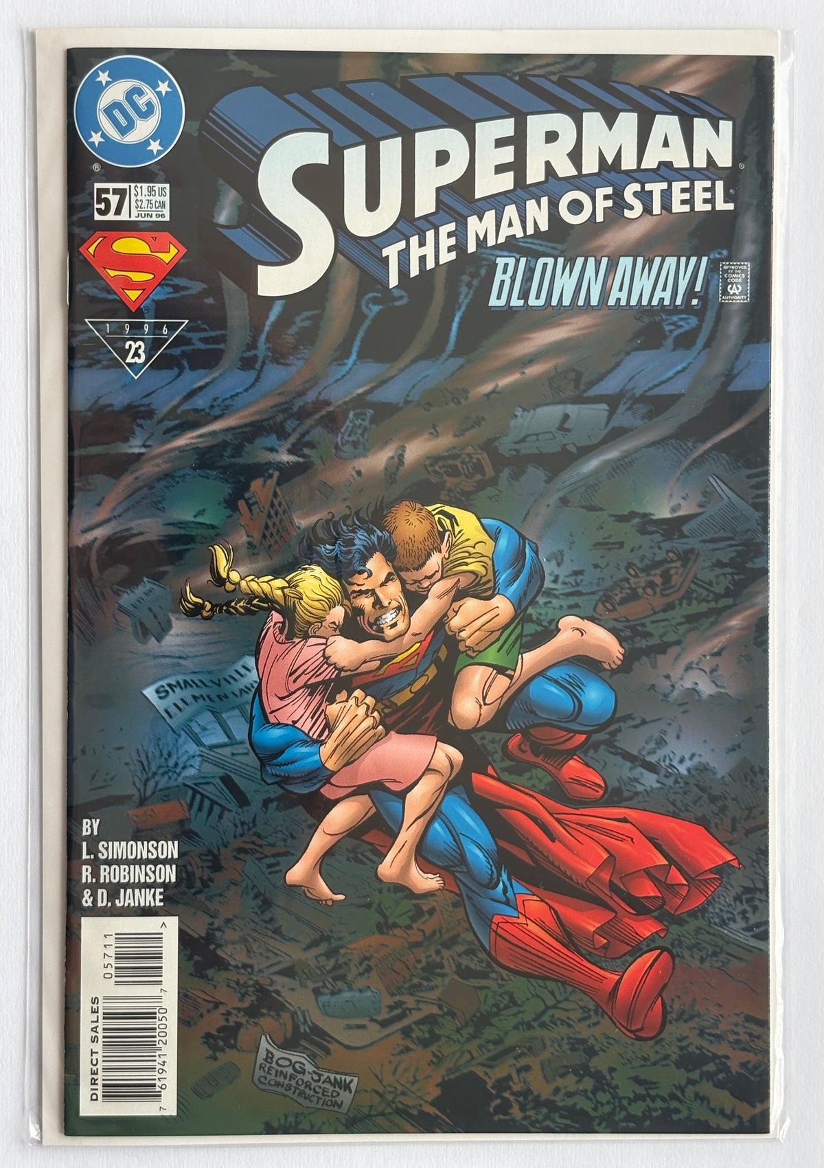 Superman The Man of Steel #57 - 1st Printing DC Comics - June 1996 VF- 7.5