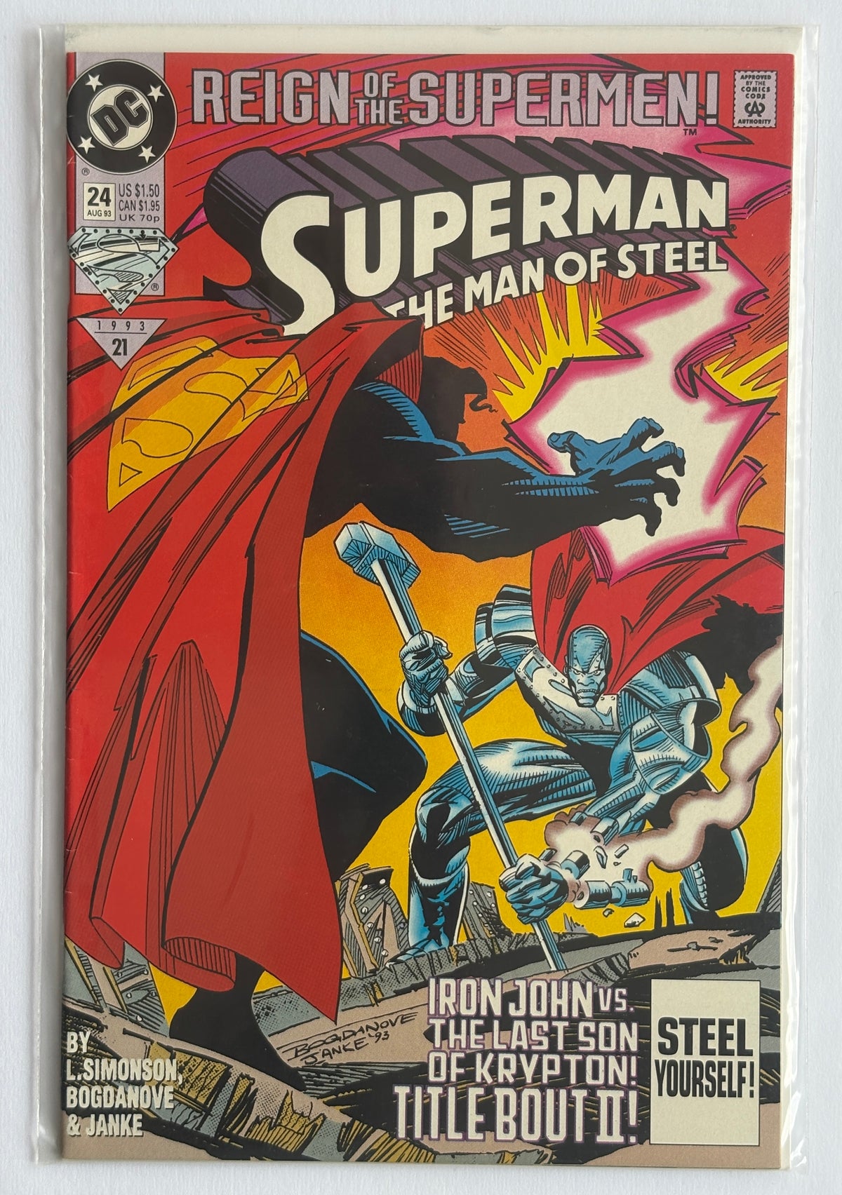 Superman The Man of Steel #24 - DC Comics - August 1993 F/VF 7.0
