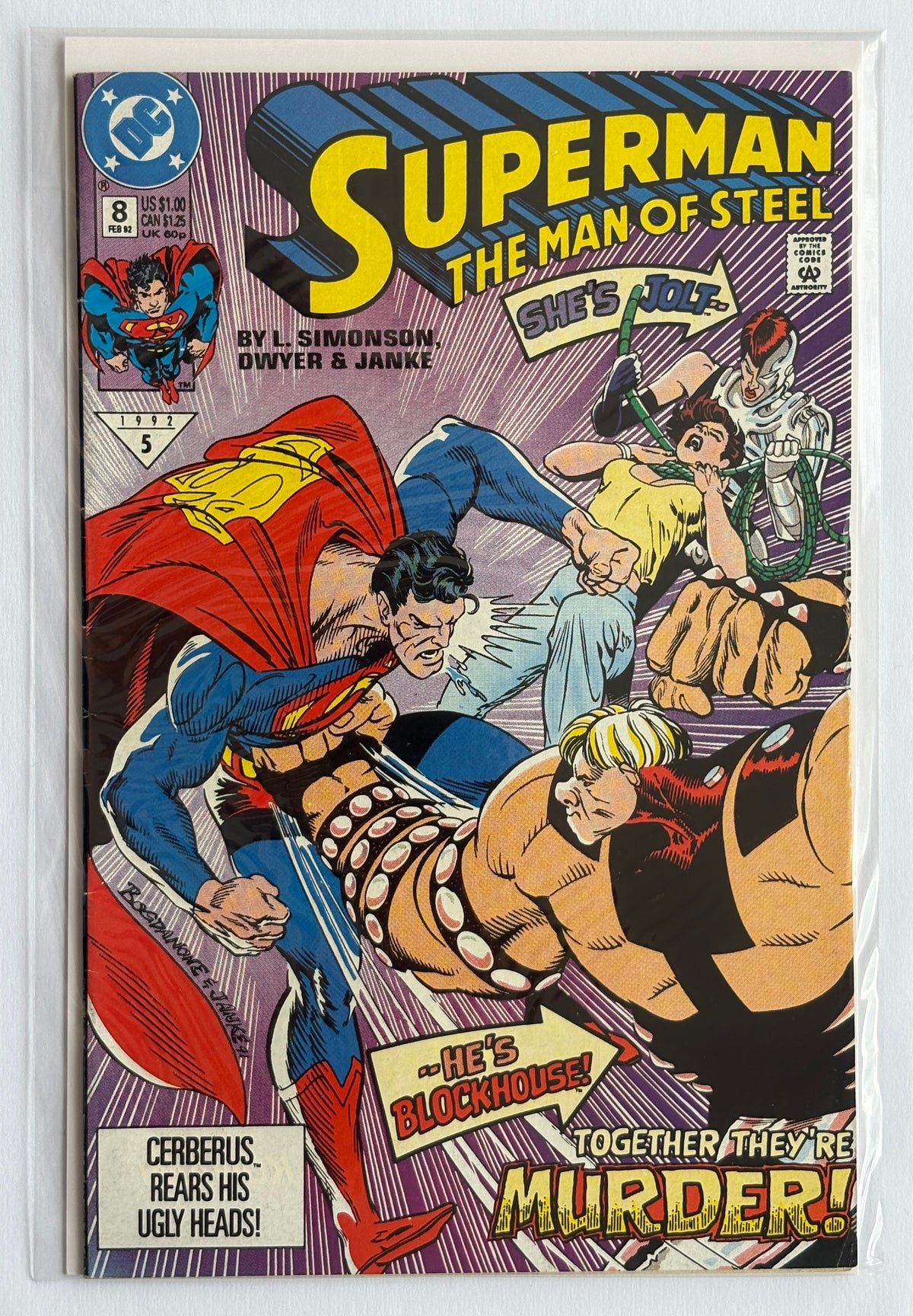 Superman The Man of Steel #8 - DC Comics February 1992 FN 6.0