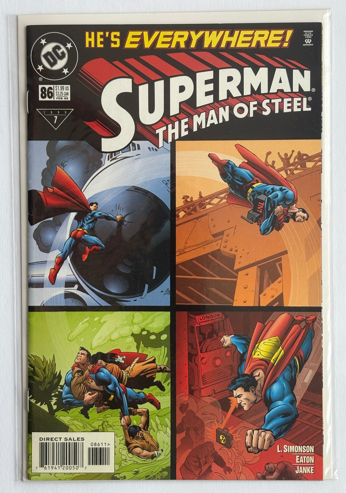 Superman The Man of Steel #86 - 1st Printing DC Comics February 1999 FN+ 6.5