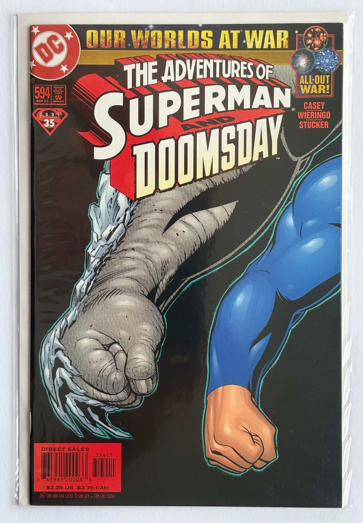 The Adventures of Superman #594 - 1st Printing DC Comics September 2001 VF+ 8.5