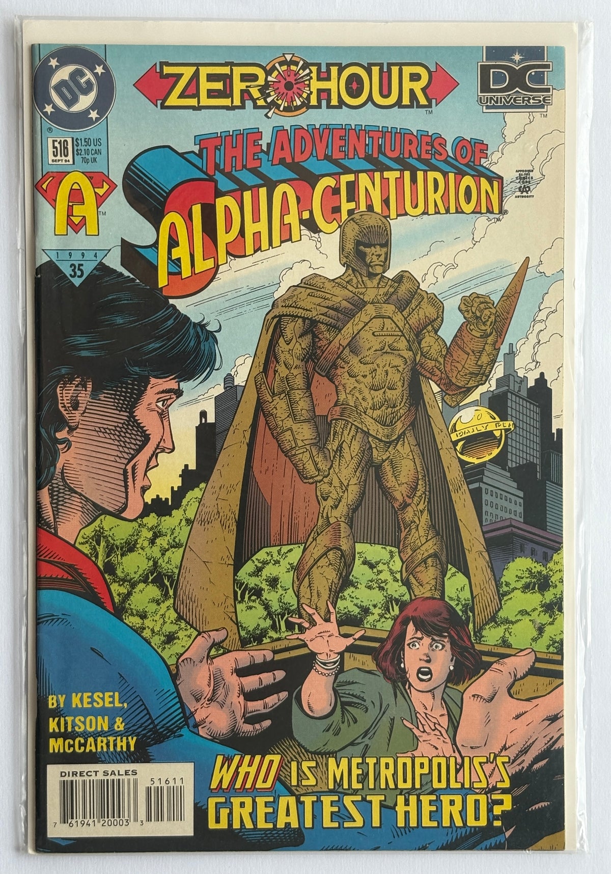 Adventures of Superman #516 Alpha-Centurion DC Comics September 1994 VF 8.0