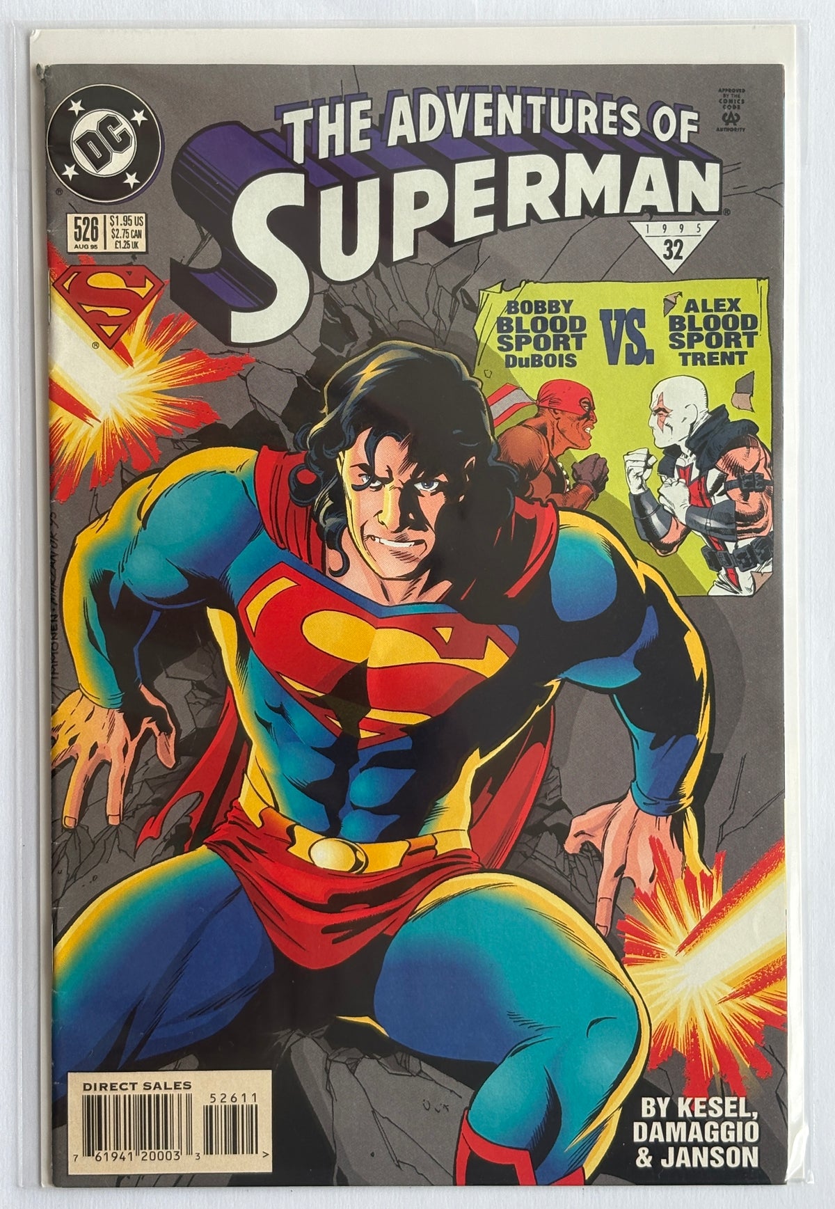 The Adventures of Superman #526 - 1st Printing - DC Comics August 1995 VG/FN 5.0