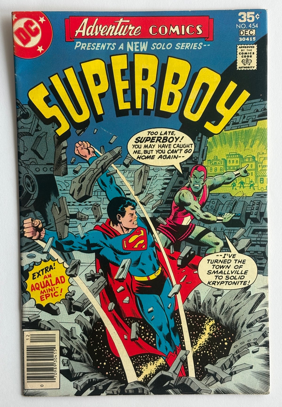 Adventure Comics #454 - Superboy - DC Comics UK Variant - December 1977 F/VF 7.0