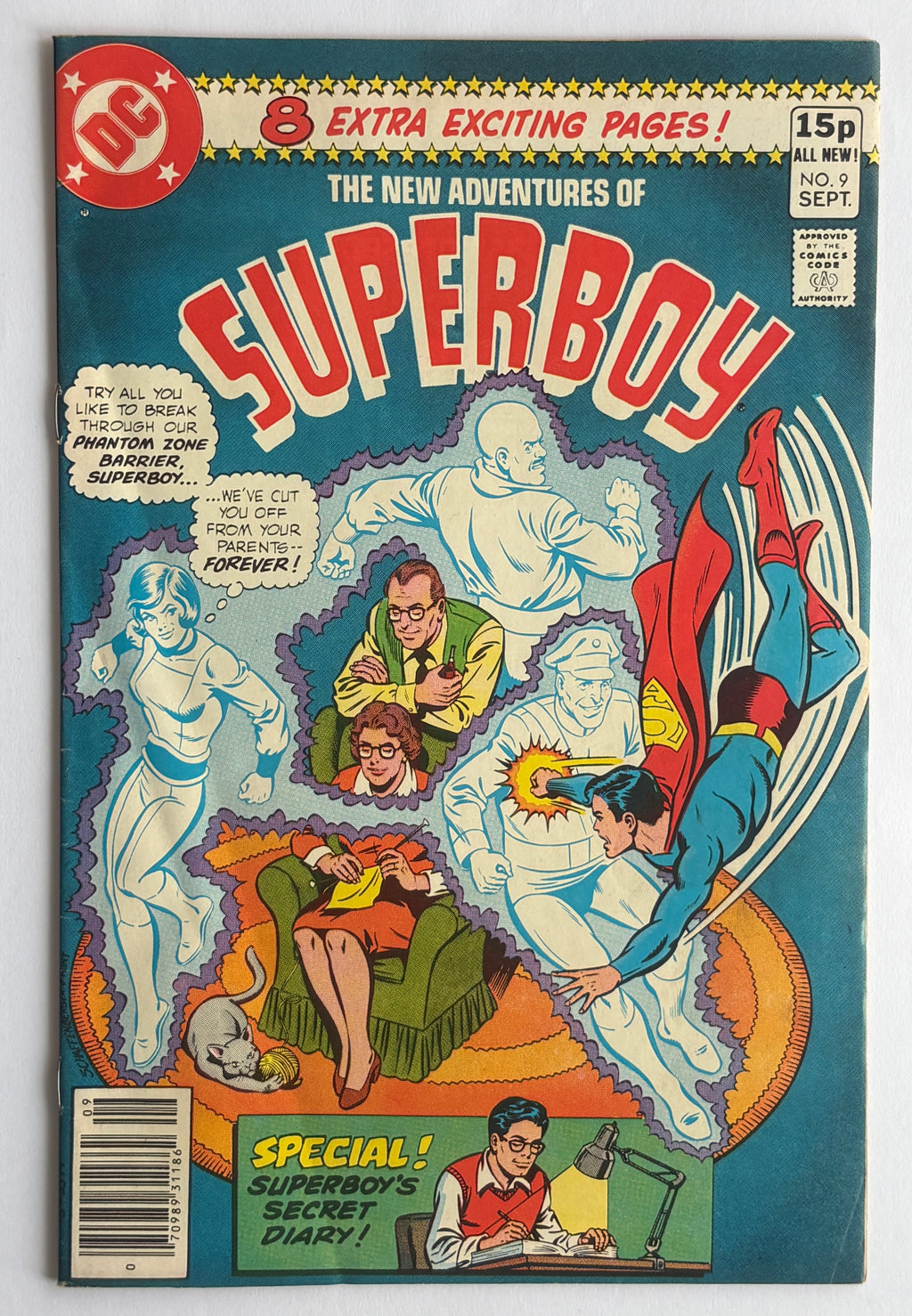 The New Adventures of Superboy #9 - DC Comics UK Variant September 1980 F/VF 7.0