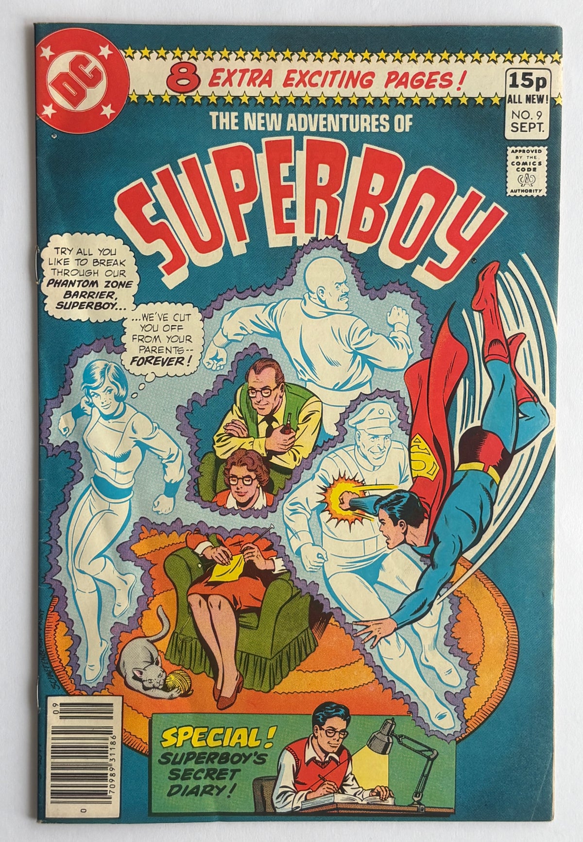 The New Adventures of Superboy #9 - DC Comics UK Variant September 1980 F/VF 7.0