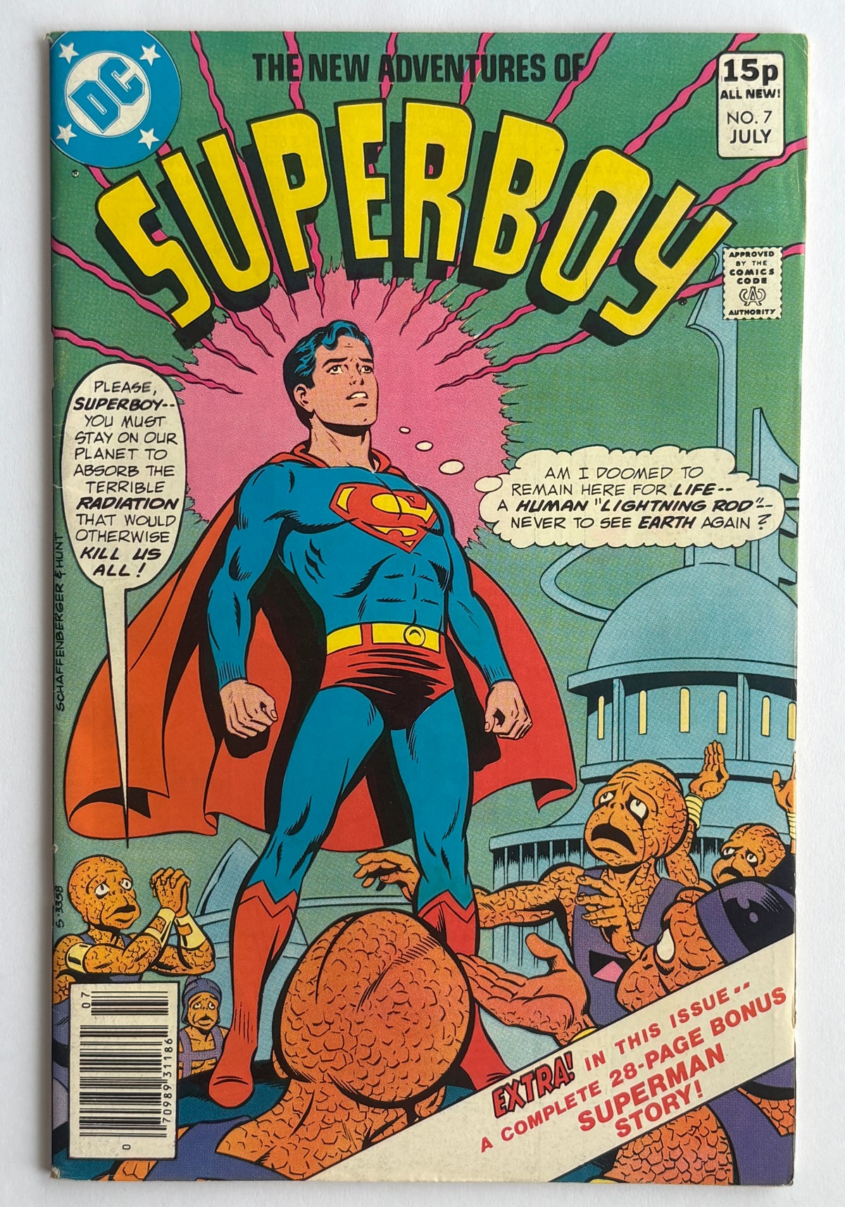 The New Adventures of Superboy #7 - DC Comics UK Variant July 1980 VF- 7.5