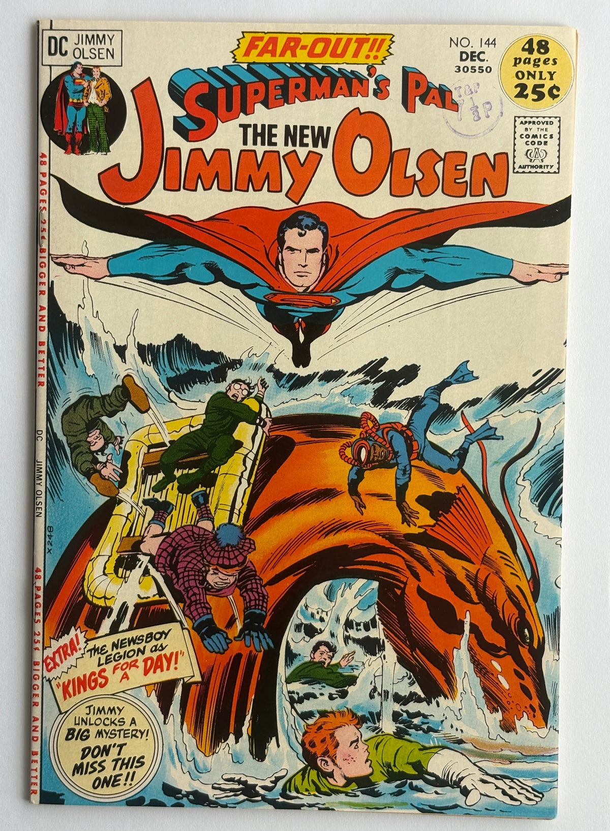 Superman’s Pal The New Jimmy Olsen #144 - Kirby DC Comics December 1971 VF- 7.5