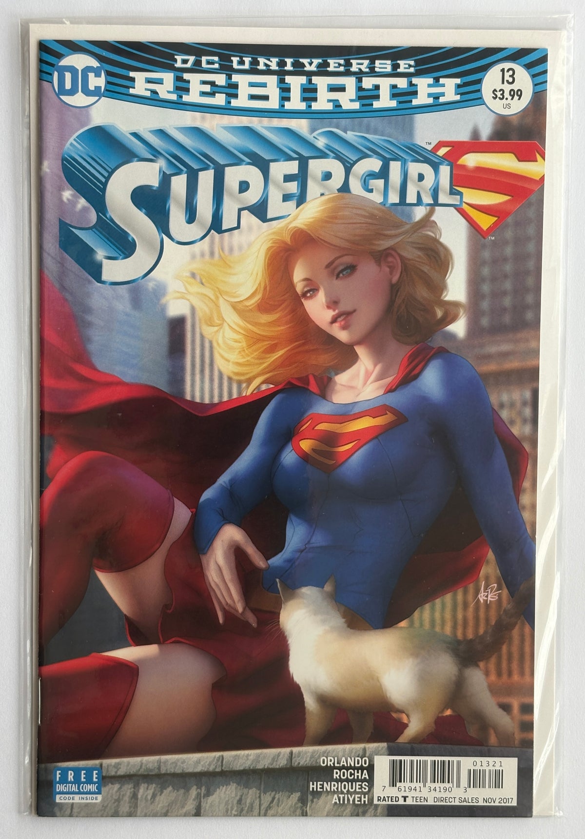 Supergirl #13 - 1st Printing Artgerm Variant DC Comics November 2017 VF+ 8.5