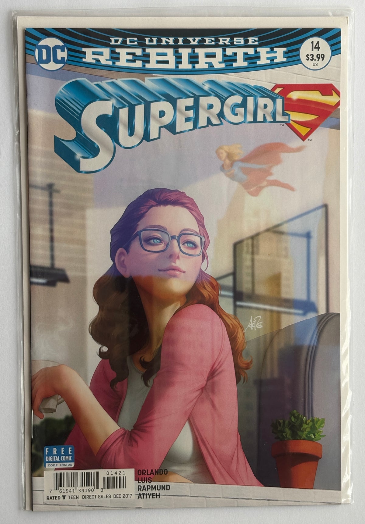 Supergirl #14 - 1st Printing Artgerm Variant DC Comics December 2017 VF+ 8.5